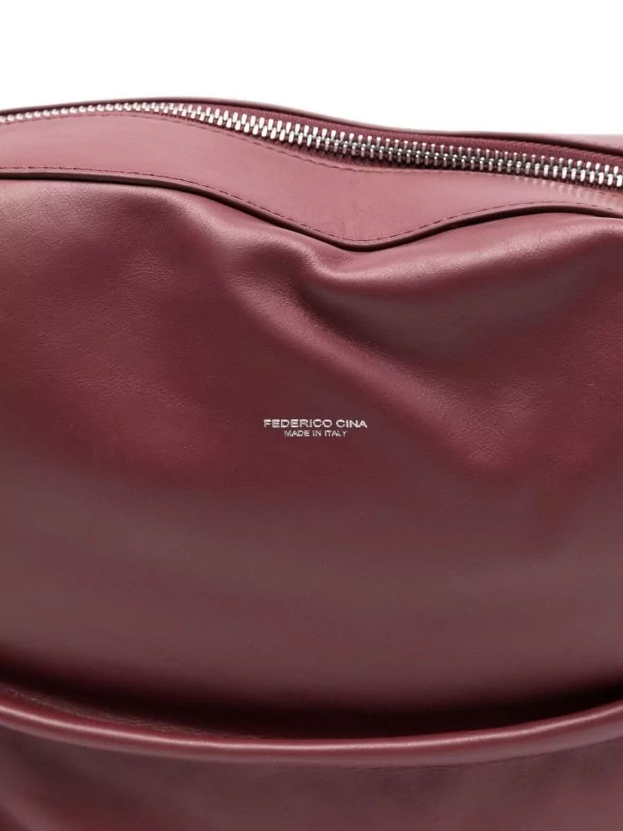 Federico Cina Leather Hobo Shoulder Bag