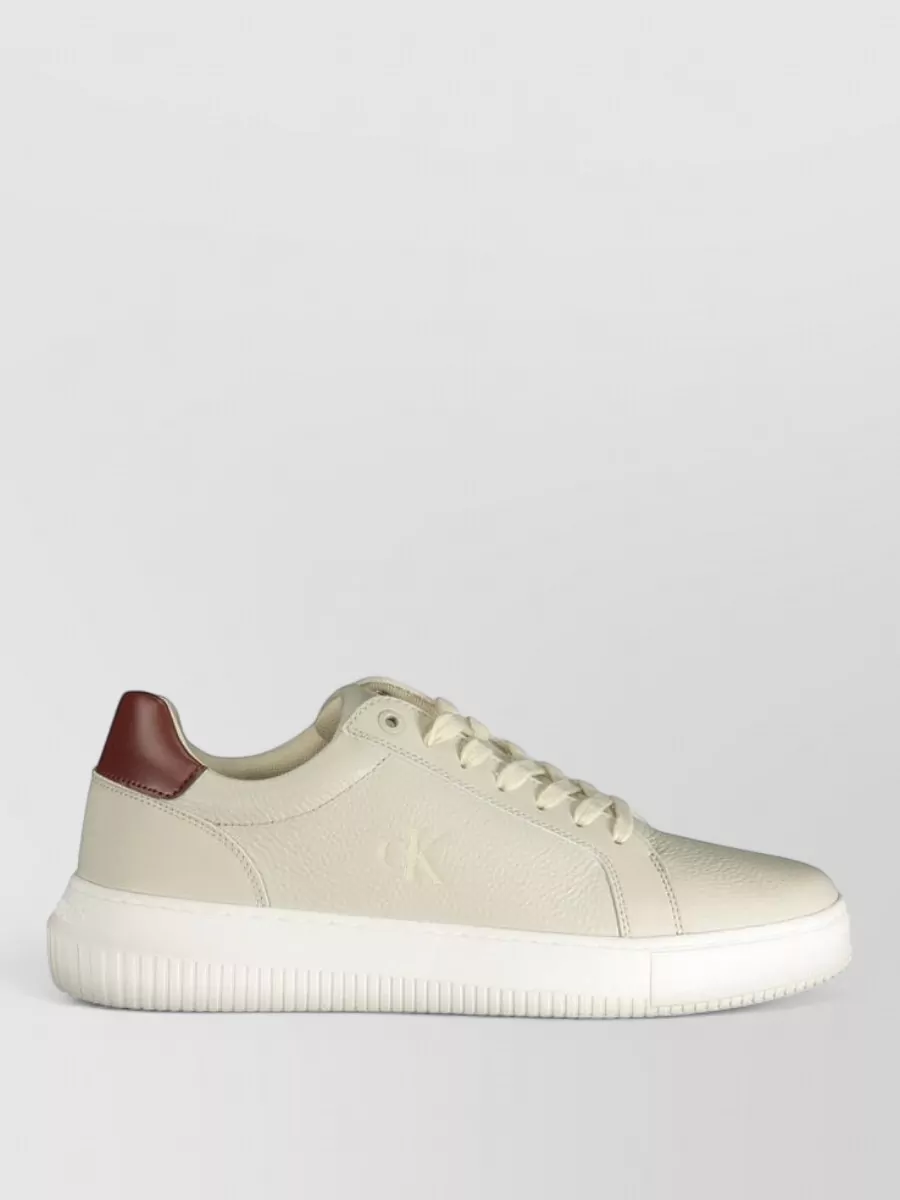 Calvin Klein leather lace-up sneakers