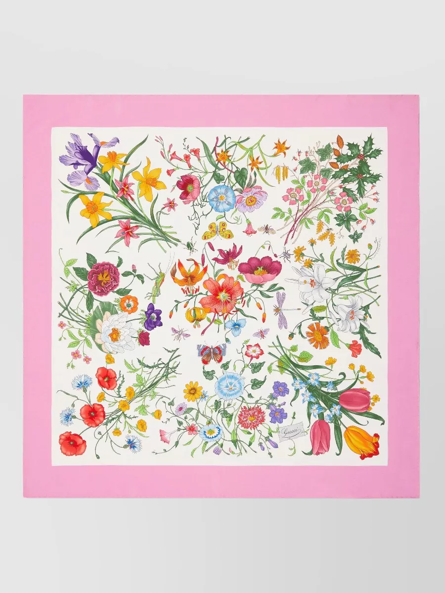 Gucci silk floral-print scarf