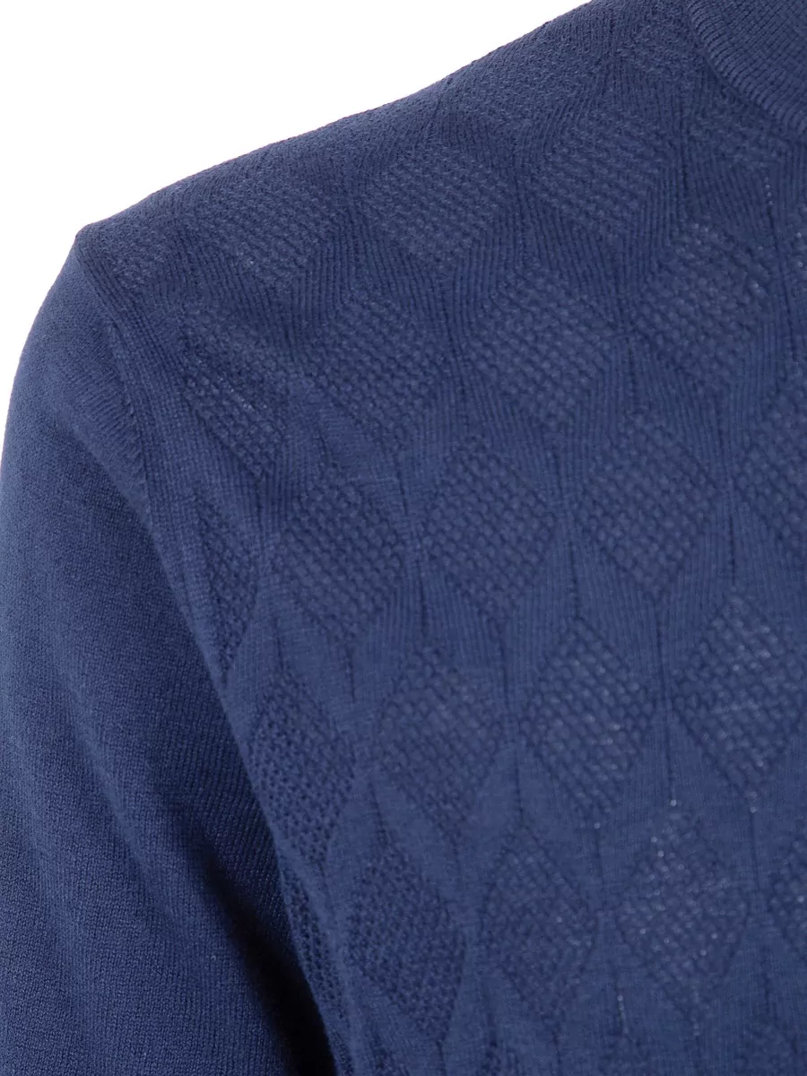 Barba Napoli Embroidered Round Neck T-Shirt