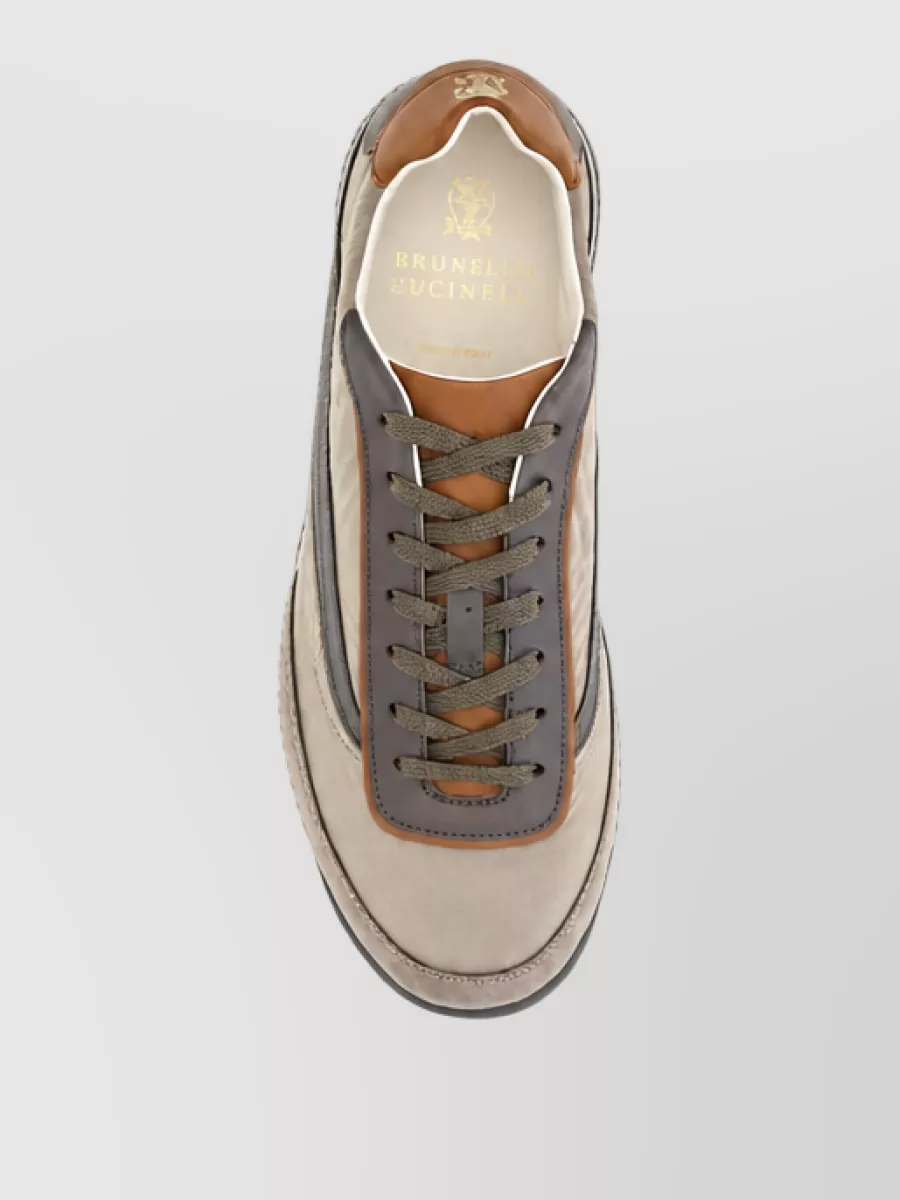 Brunello Cucinelli Suede Leather Low Top Sneakers