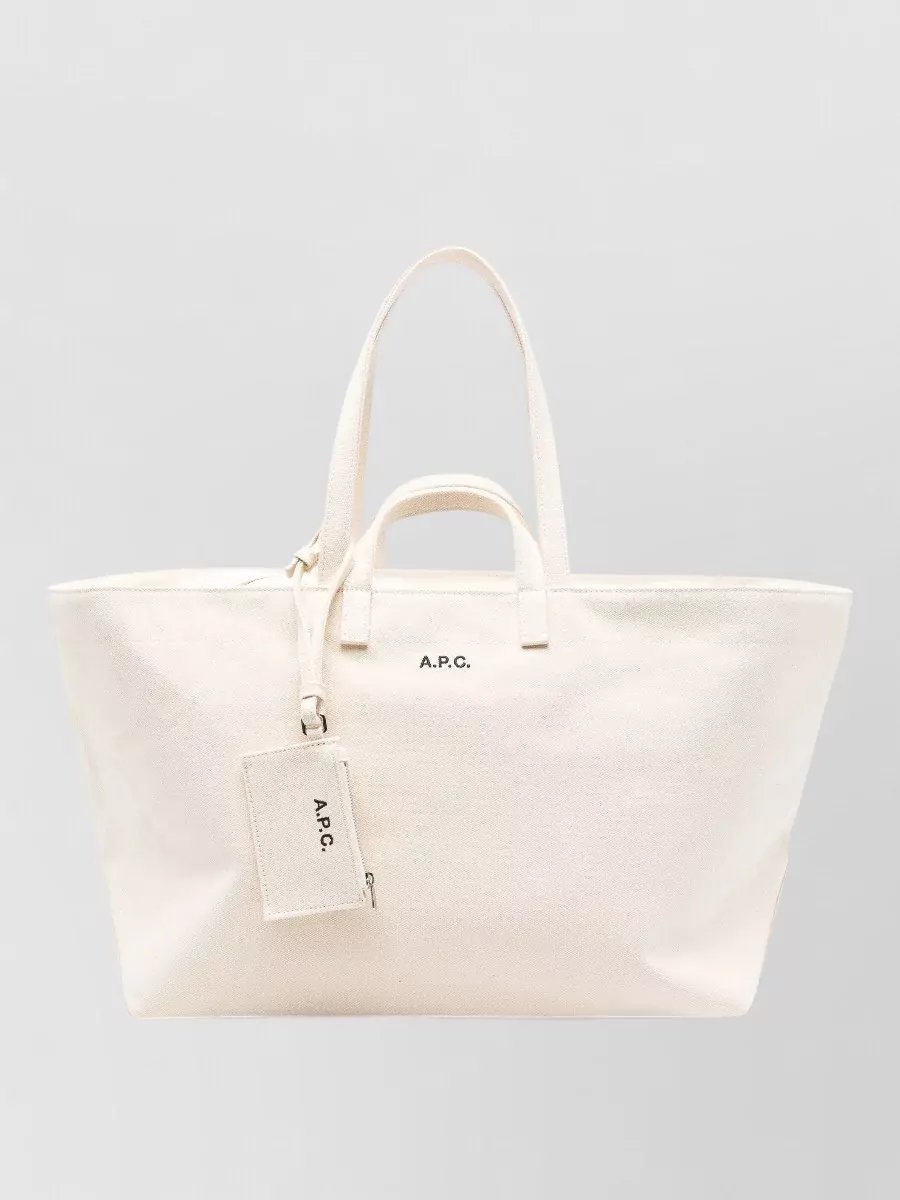 A.P.C. drummer large cotton tote bag
