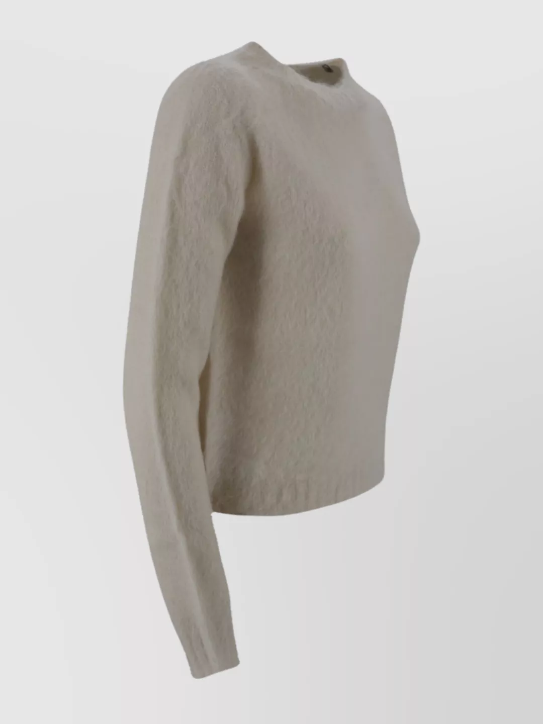 S Max Mara Soft Texture Crewneck Knitwear With Ribbed Cuffs And Hem