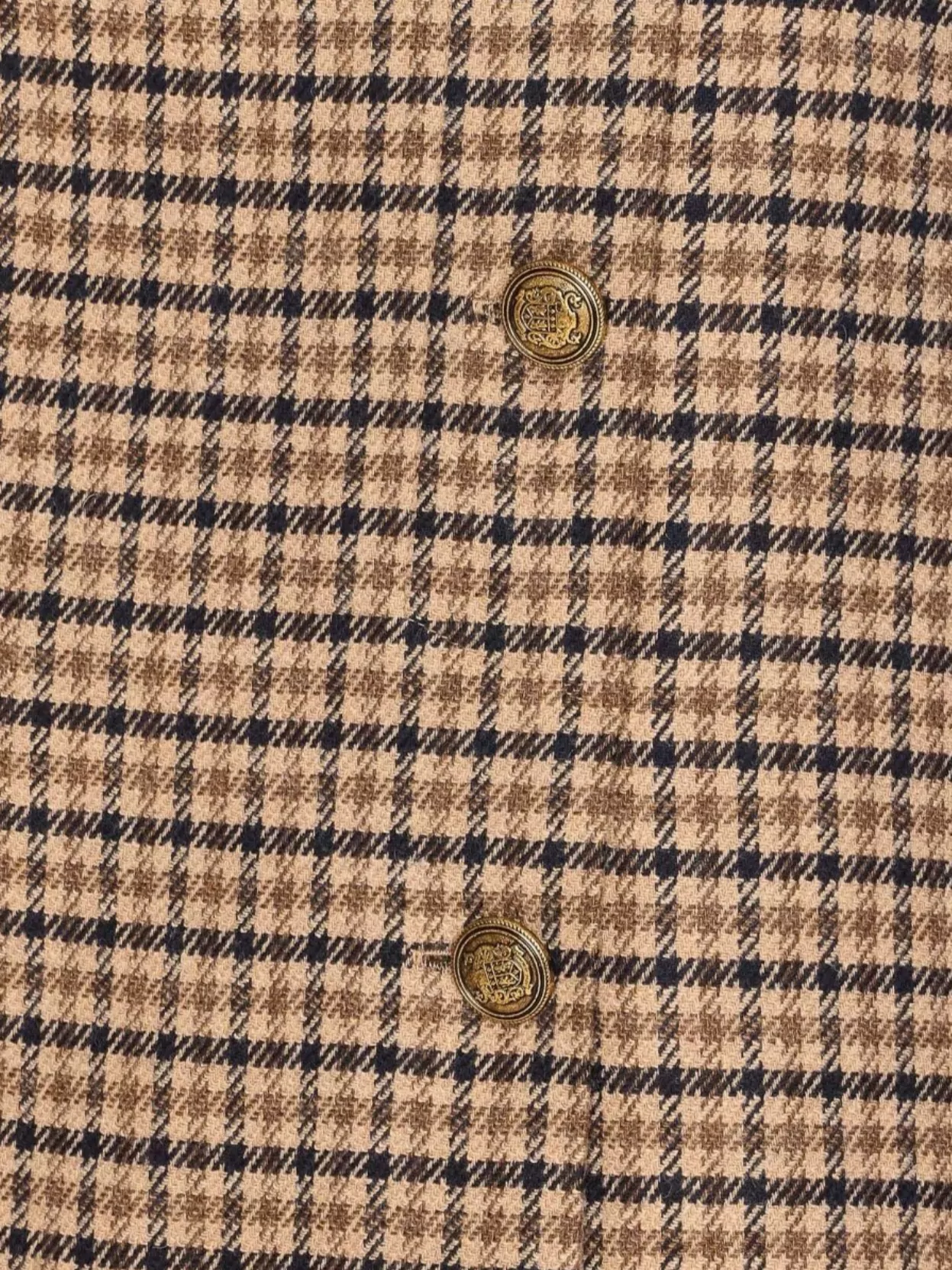 Twin-Set Midi Skirt With Checkered Pattern And Buttons