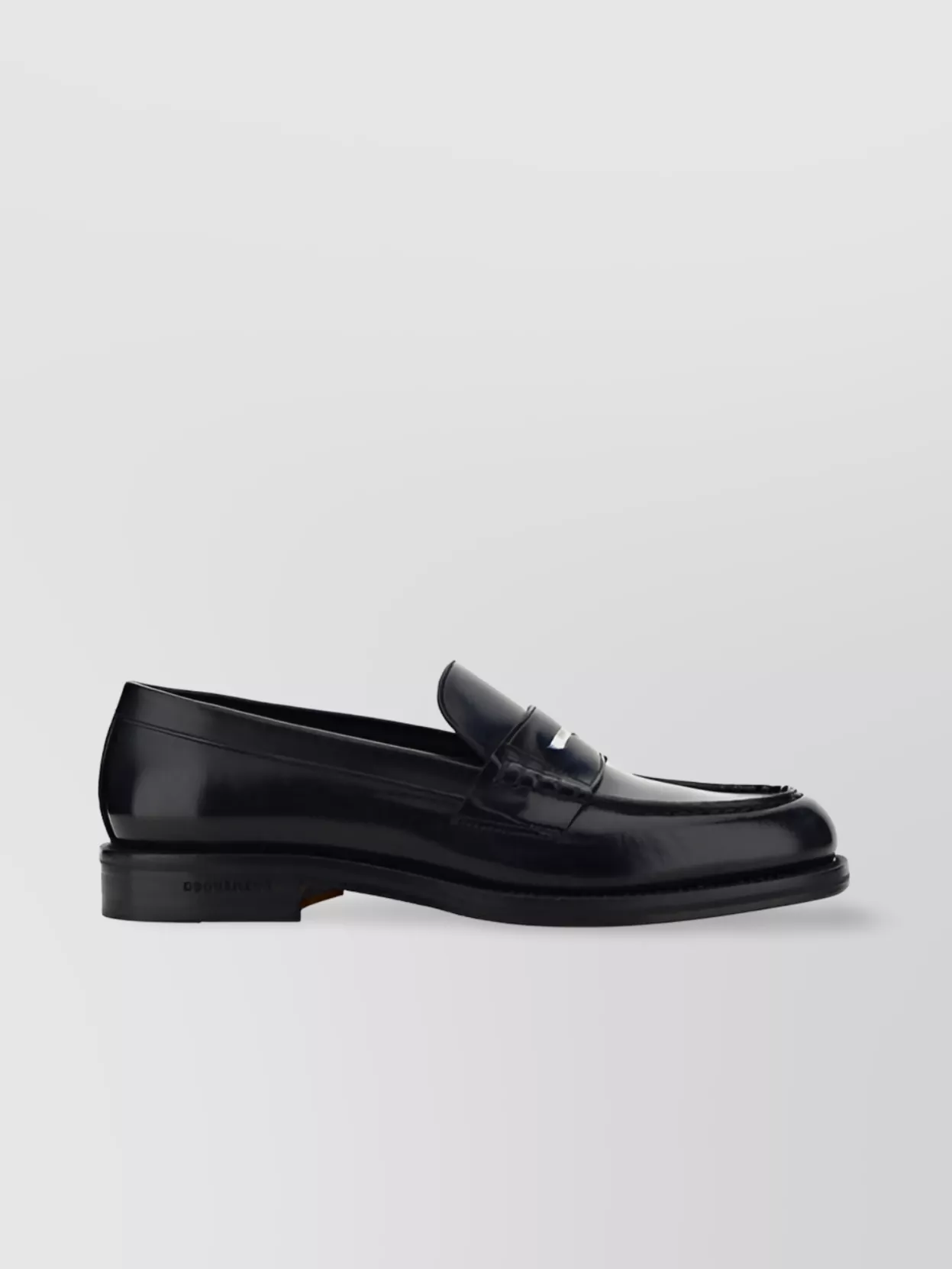 Shop Dsquared2 Calfskin Penny Loafers Patent Finish