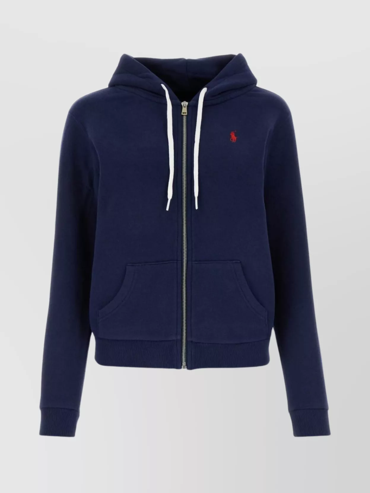 Shop Polo Ralph Lauren Cotton Blend Sweatshirt With Hood And Pockets In Blue