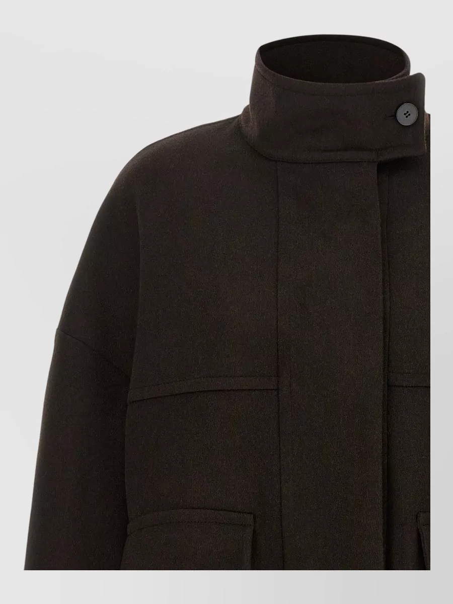 Alberto Biani Wool Oversized Bomber Jacket