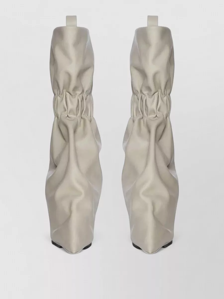 Rick Owens Leather Cuffed Pull-On Boots