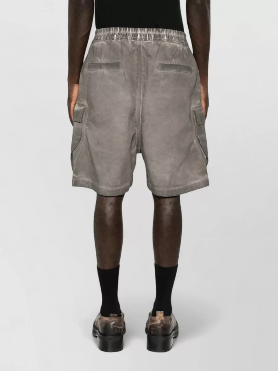 Rick Owens Drkshdw Cotton Knee-Length Cargo Shorts