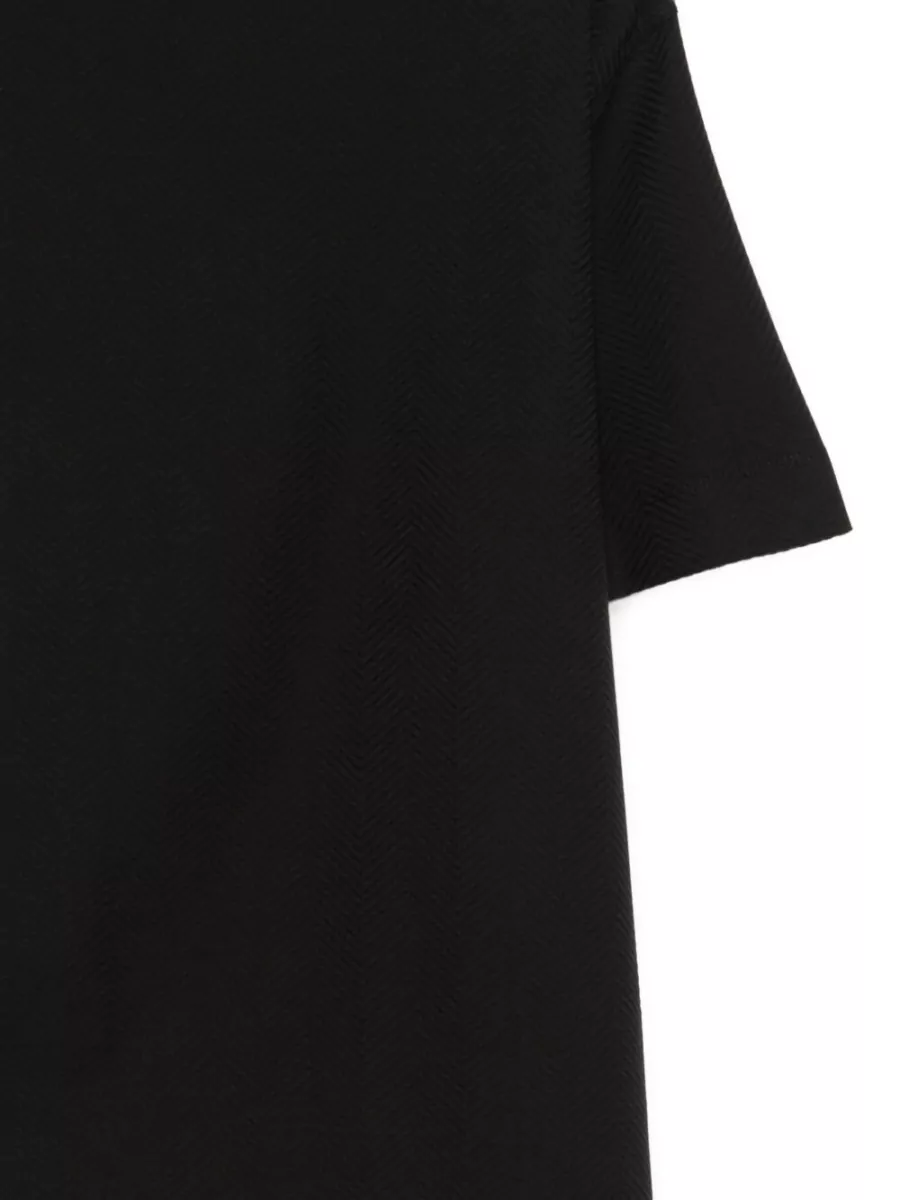 Emporio Armani Chevron-Knit Cotton T-Shirt