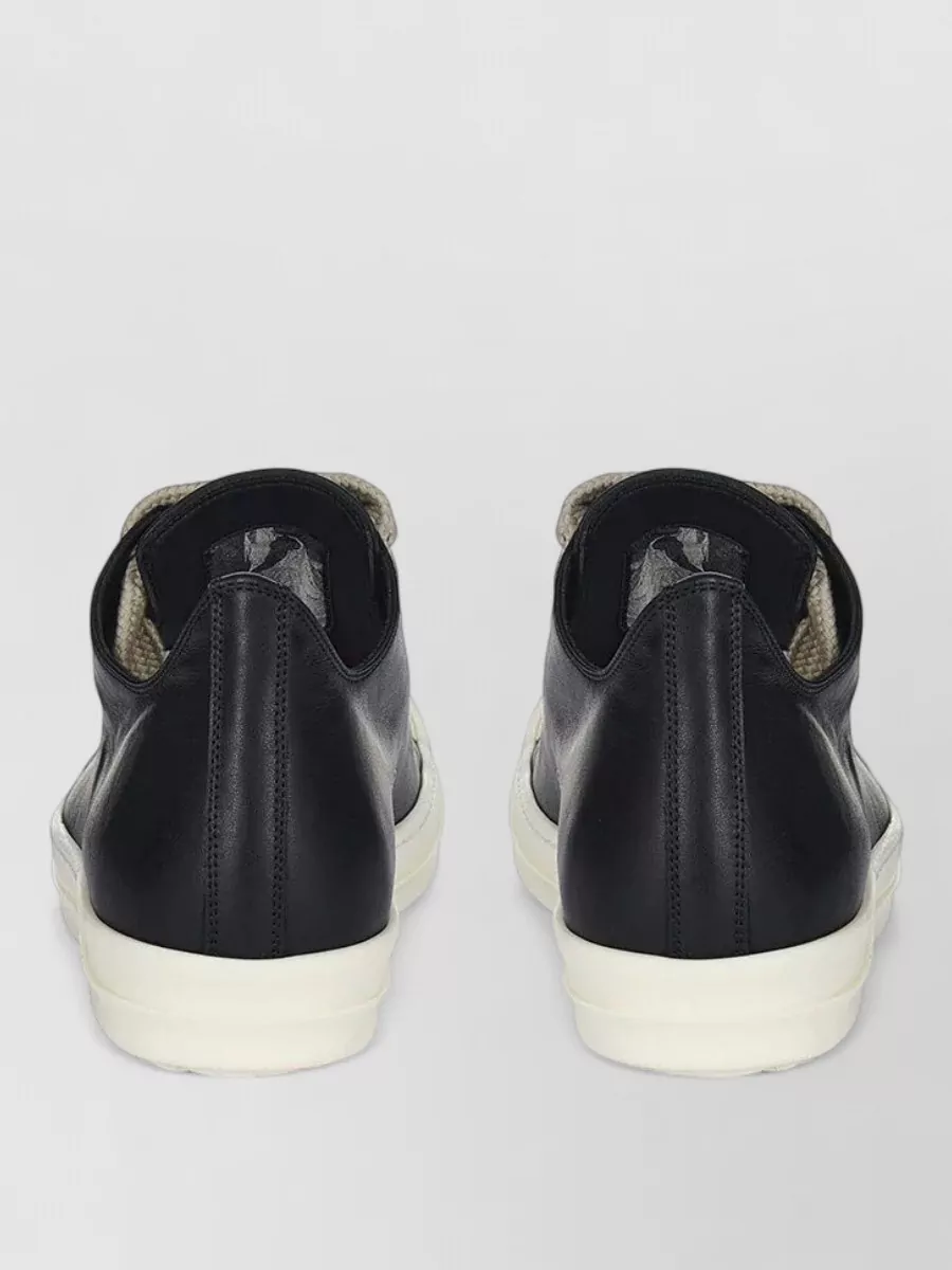 Rick Owens Leather Low-Top Sneakers
