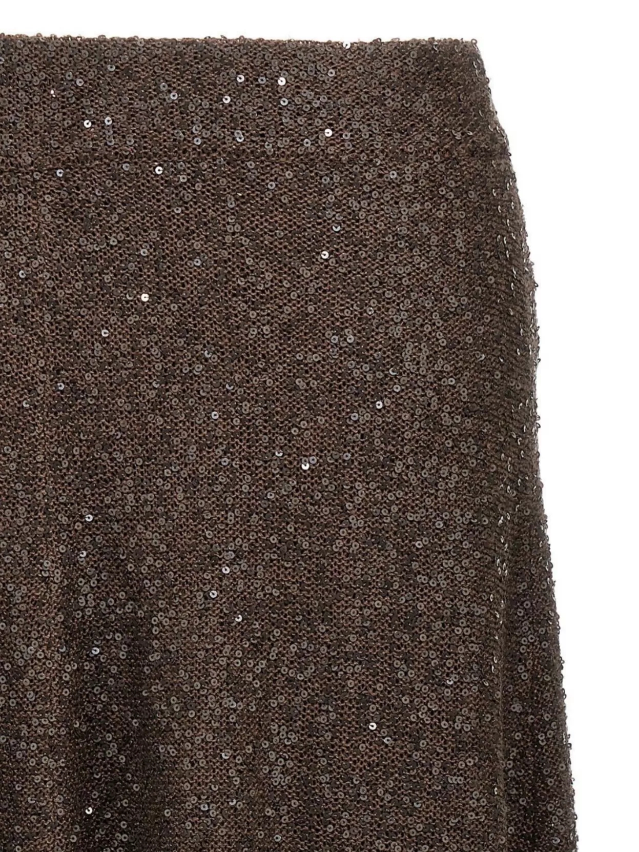 Brunello Cucinelli Texture Dazzling Midi Skirt With Sequined Finish