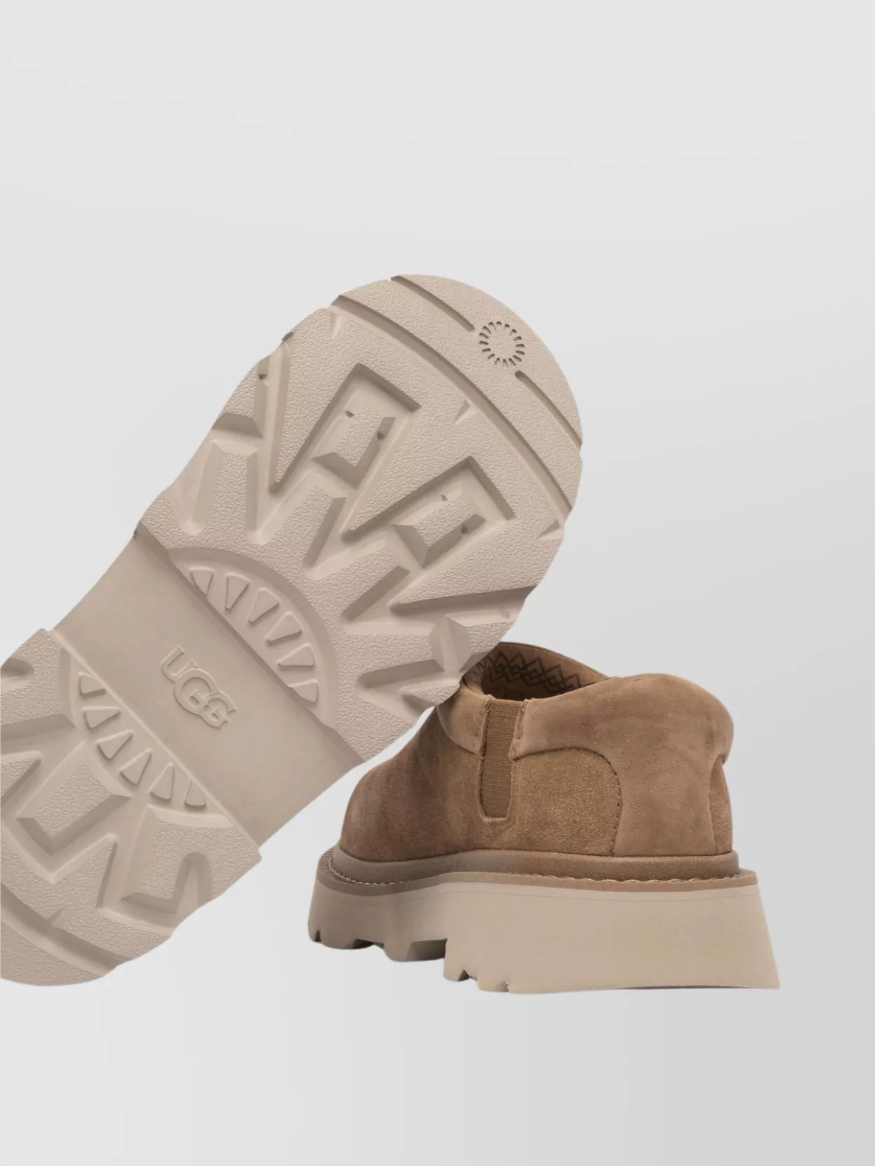 Ugg Loafers With Round Toe And Rubber Sole