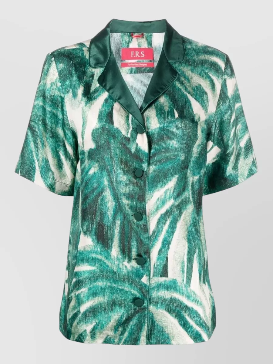 F.r.s For Restless Sleepers silk printed pajama shirt