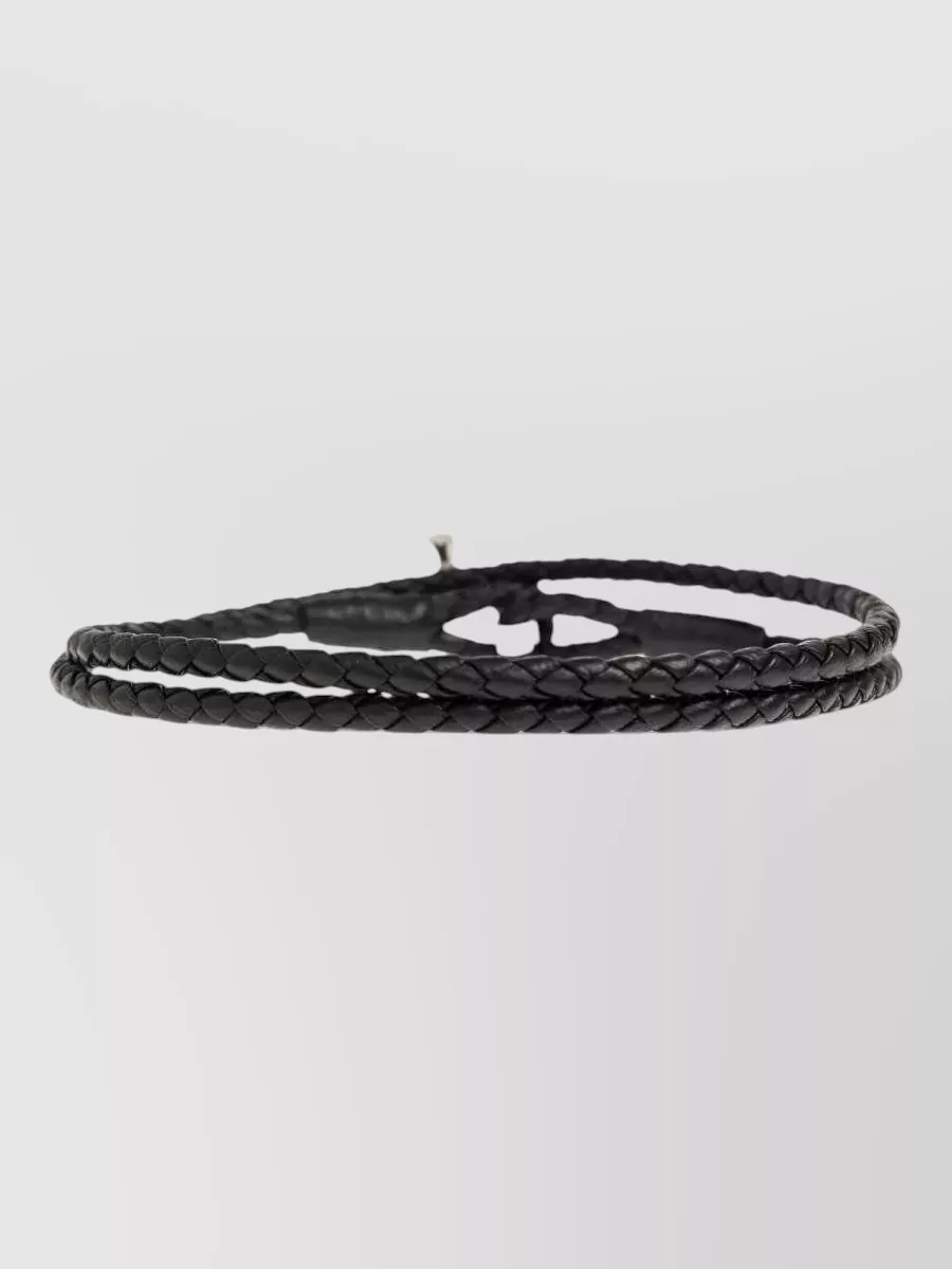 Tom Ford Braided Leather Wrap Bracelet
