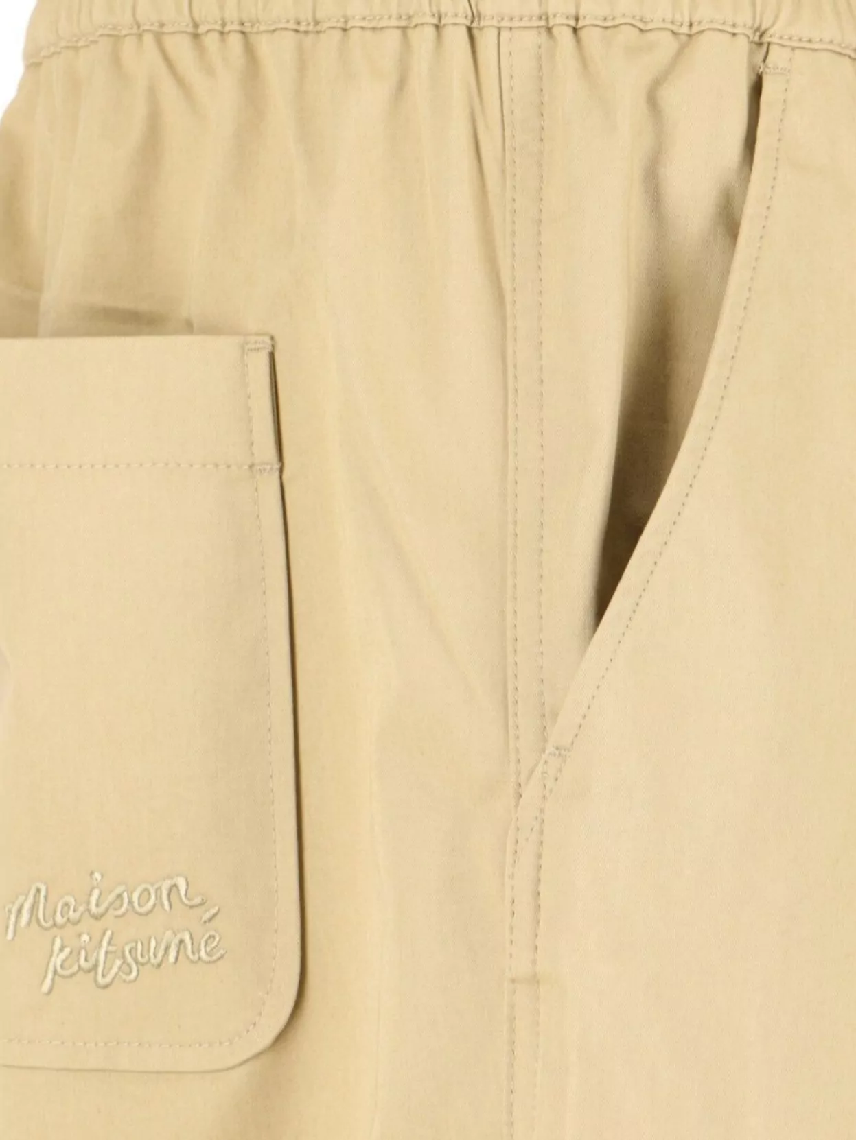 Maison Kitsuné Straight Trousers With Elastic Waistband And Pockets