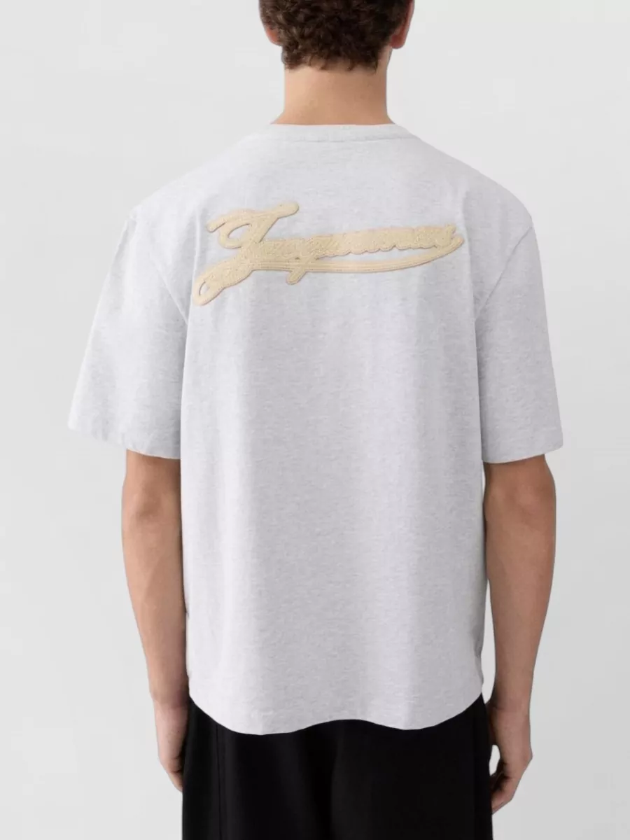 Jacquemus Logo Cotton T-Shirt Crew Neck Design