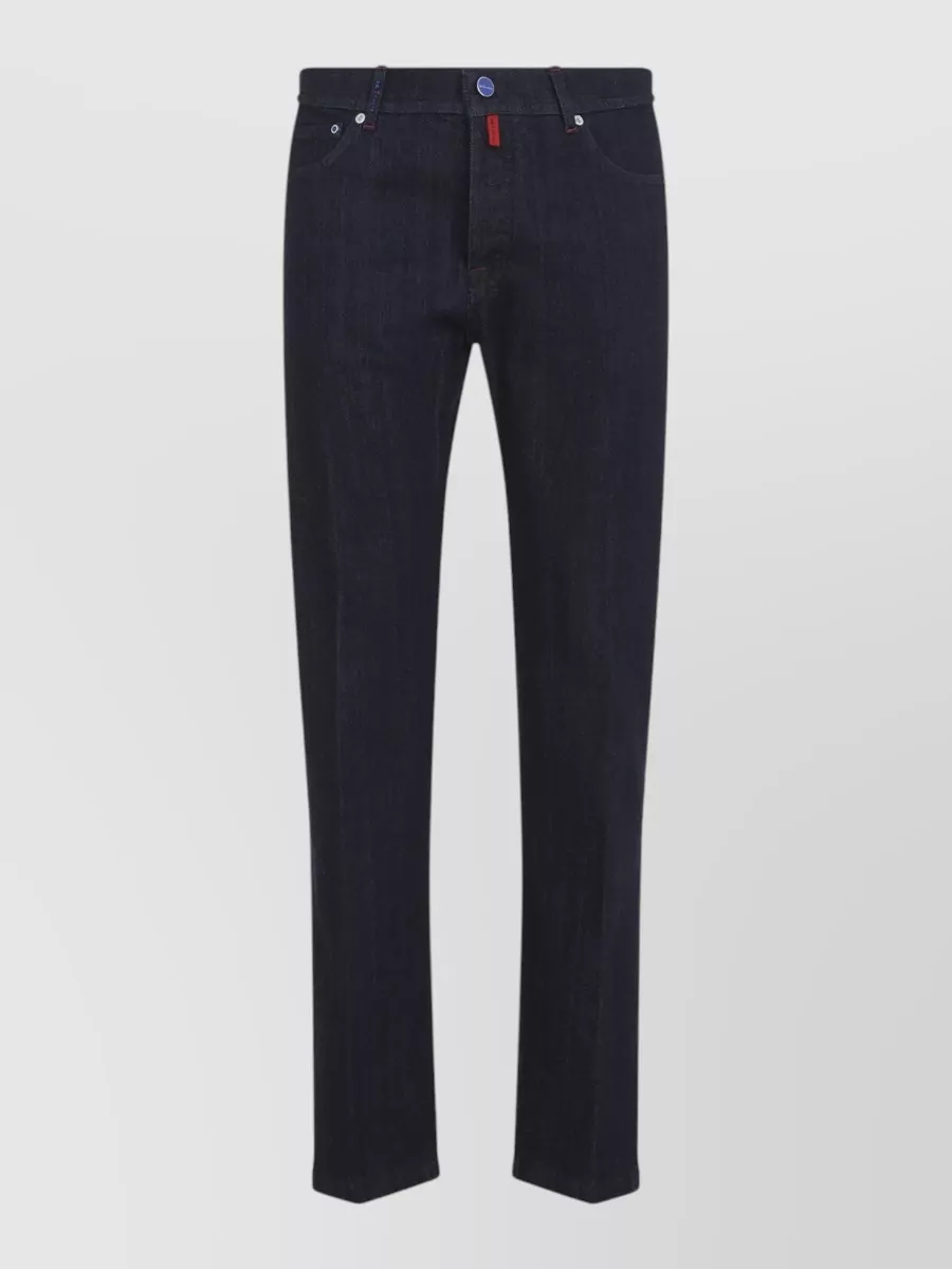Kiton denim slim straight-leg jeans