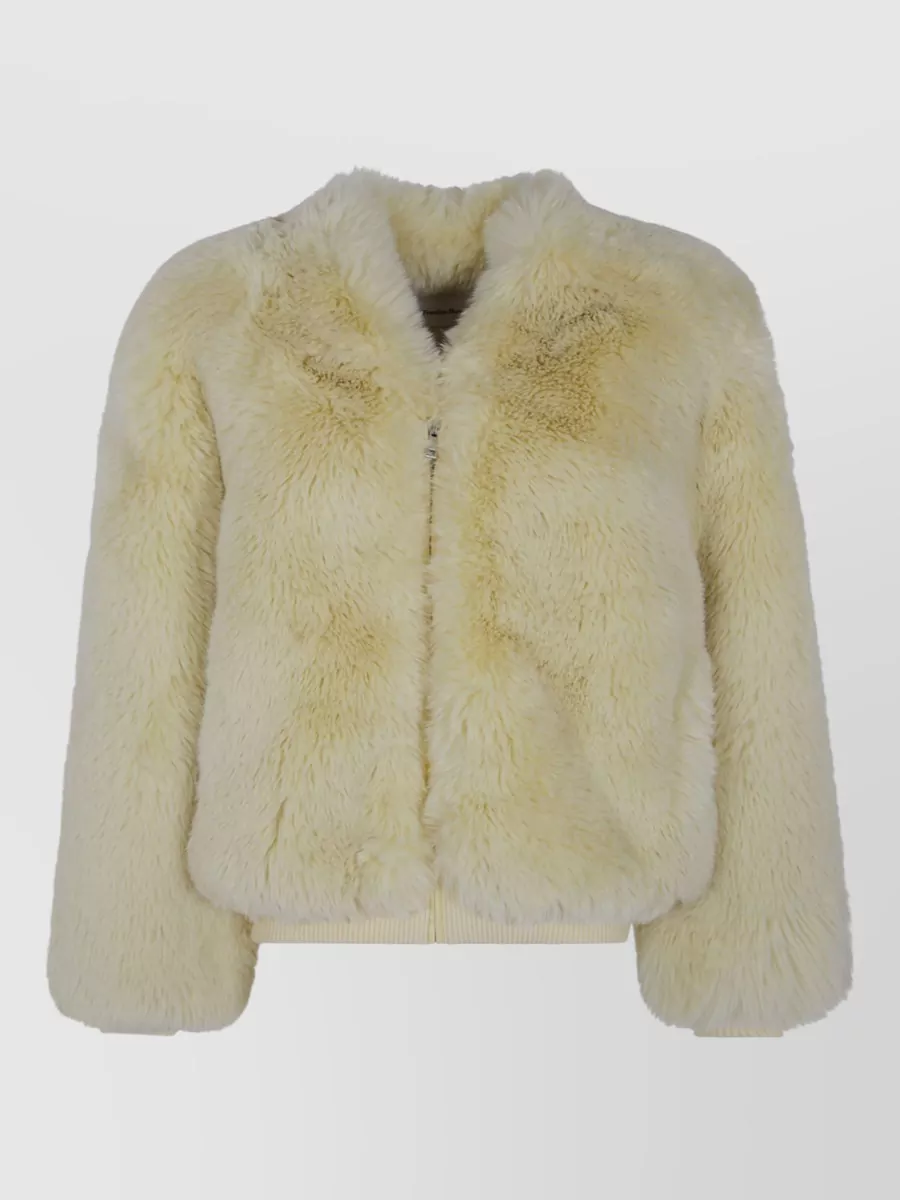 The Frankie Shop faux fur collarless jacket