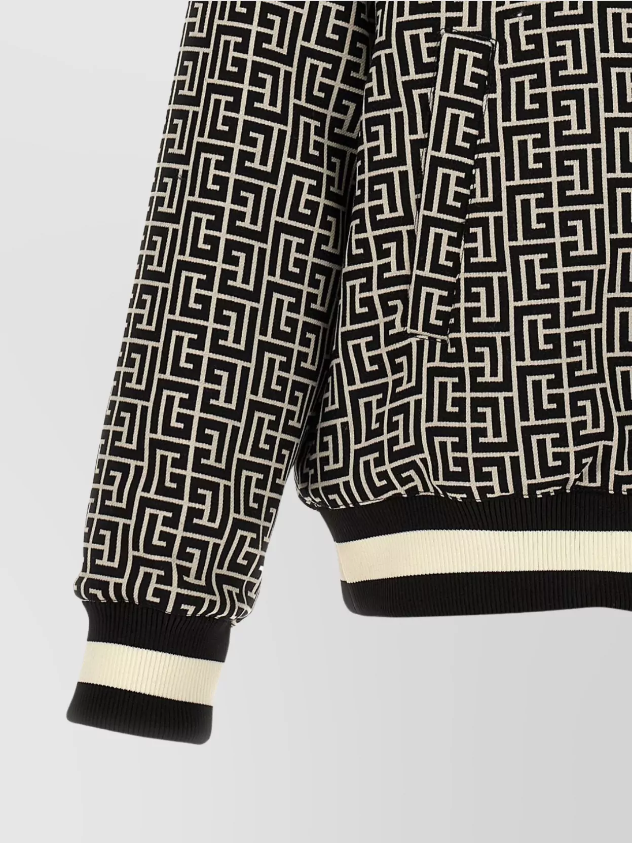 Balmain Black Monogram Reversible Bomber Jacket