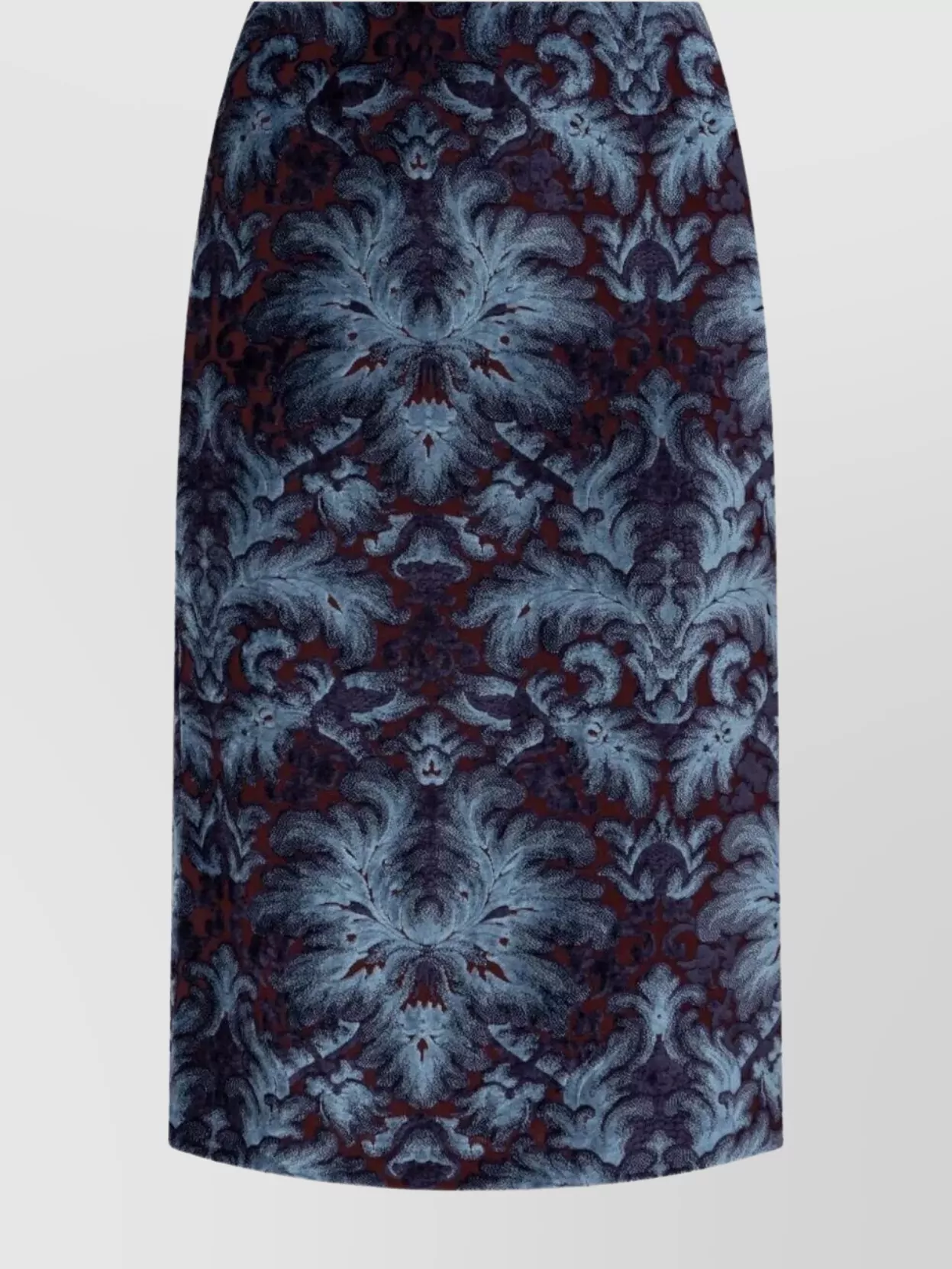 Etro Velvet Brocade Knee-length Skirt With Back Slit