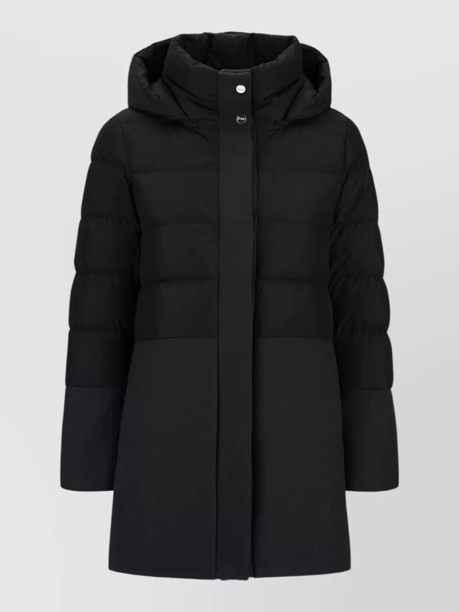 Herno quilted hooded paneled coat