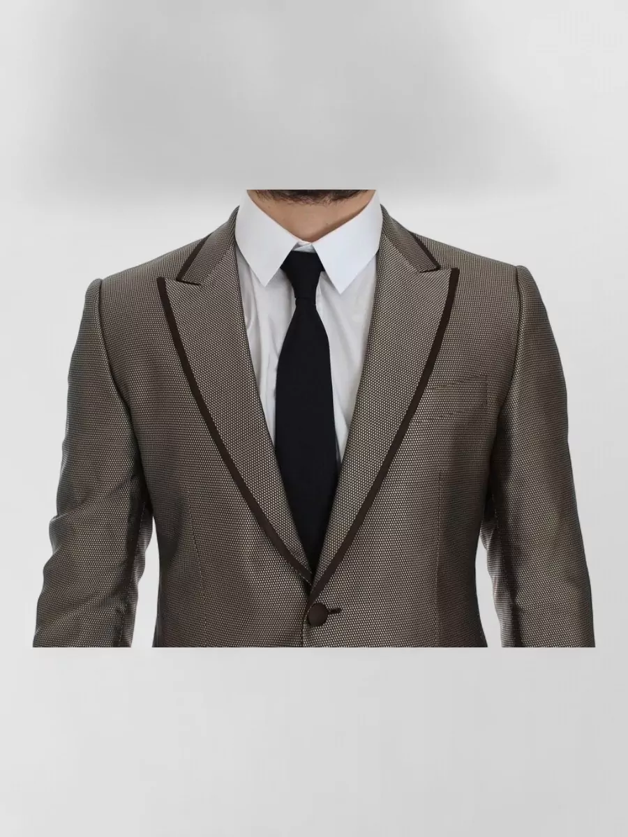 Dolce&Gabbana Silk Slim-Fit Two-Button Blazer