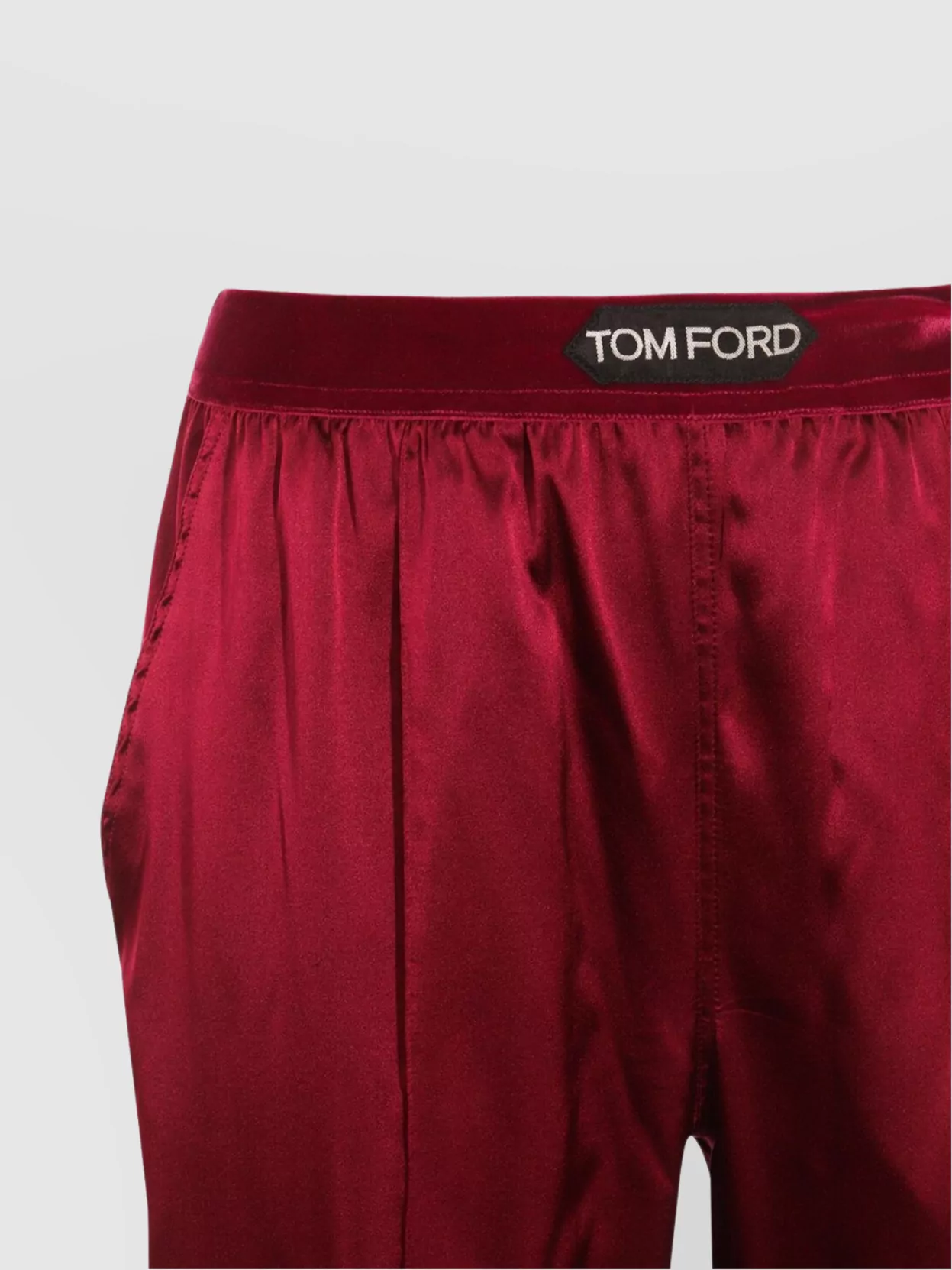 Tom Ford Satin Elastic Waistband Trousers