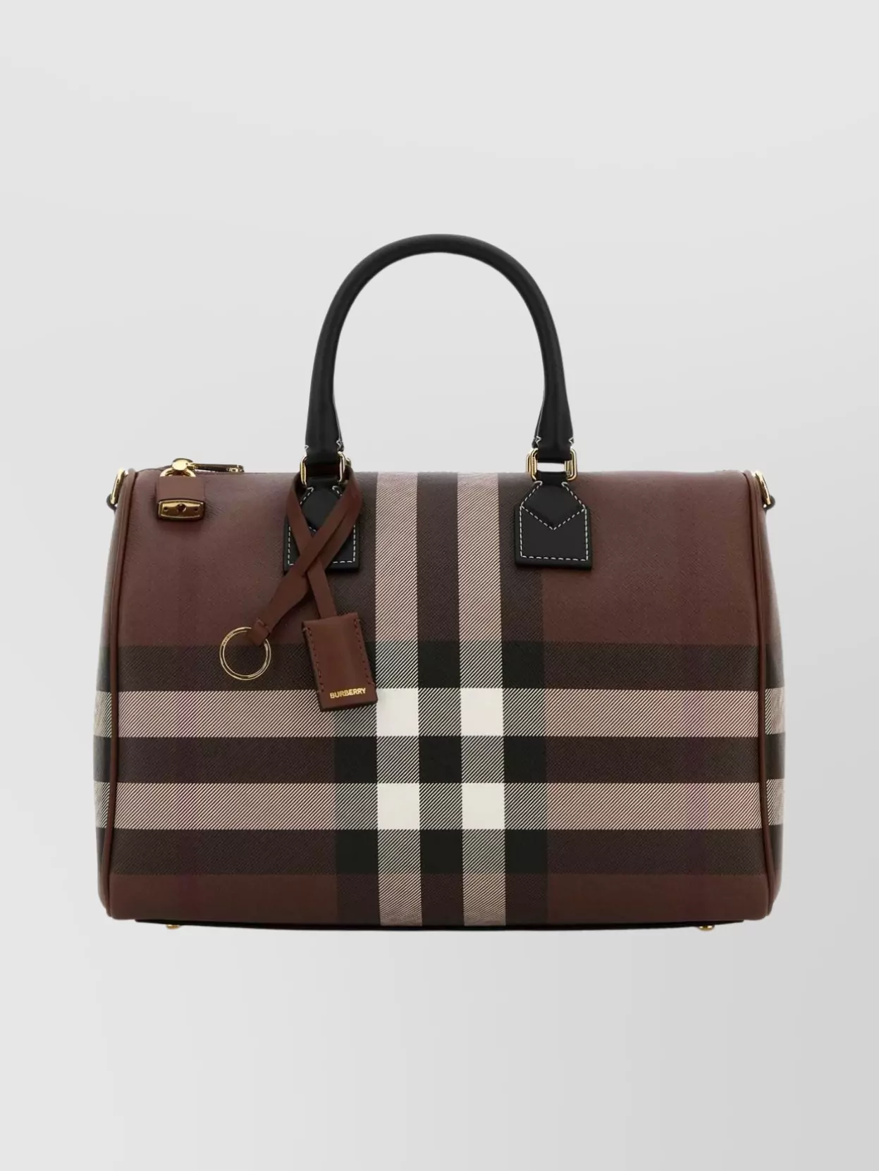 Burberry Printed Canvas Medium Check Handbag