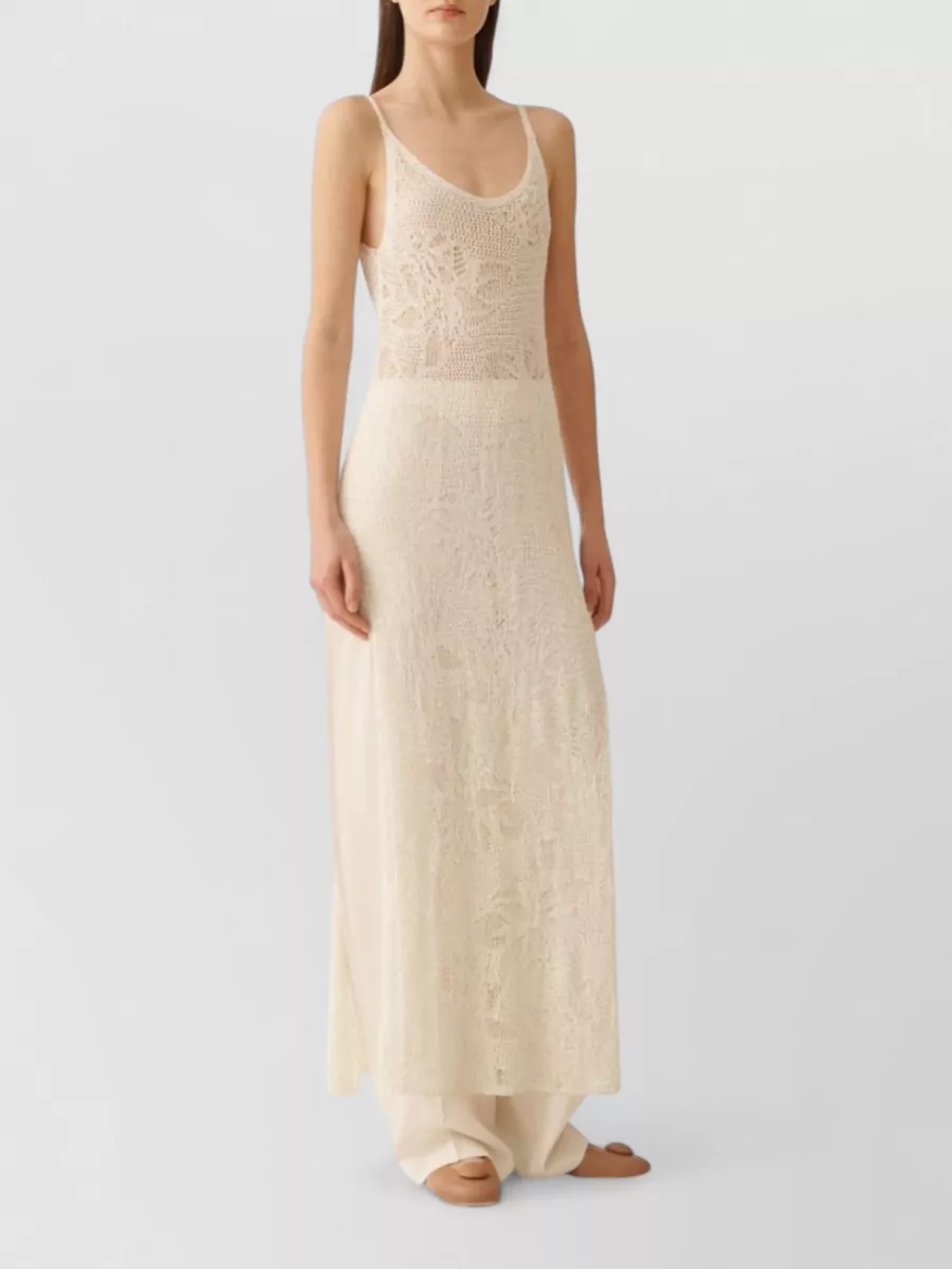Fabiana Filippi Crochet Knit Maxi Dress