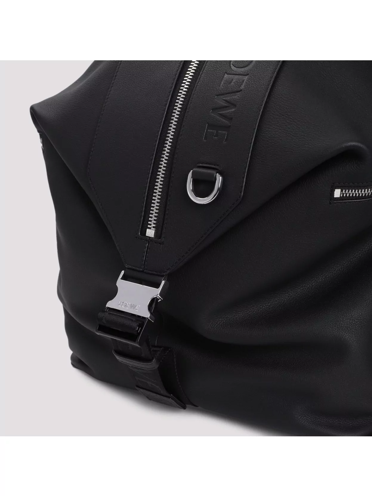 Loewe Leather Backpack With Padded Straps And Zipped Pockets