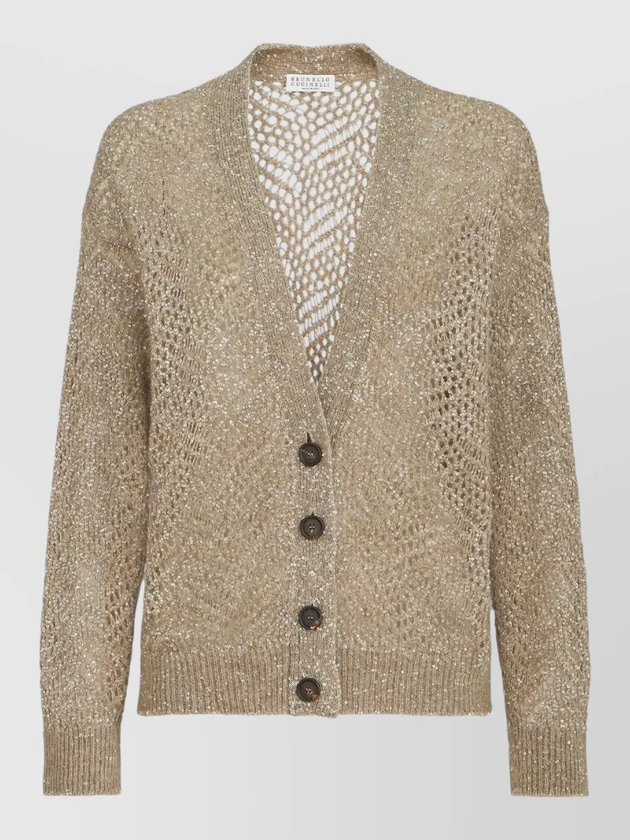 Brunello Cucinelli ribbed v-neck mohair cardigan