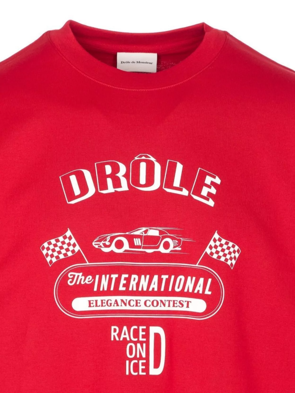 Drôle De Monsieur La Race On Ice Graphic Print T-shirt In Red