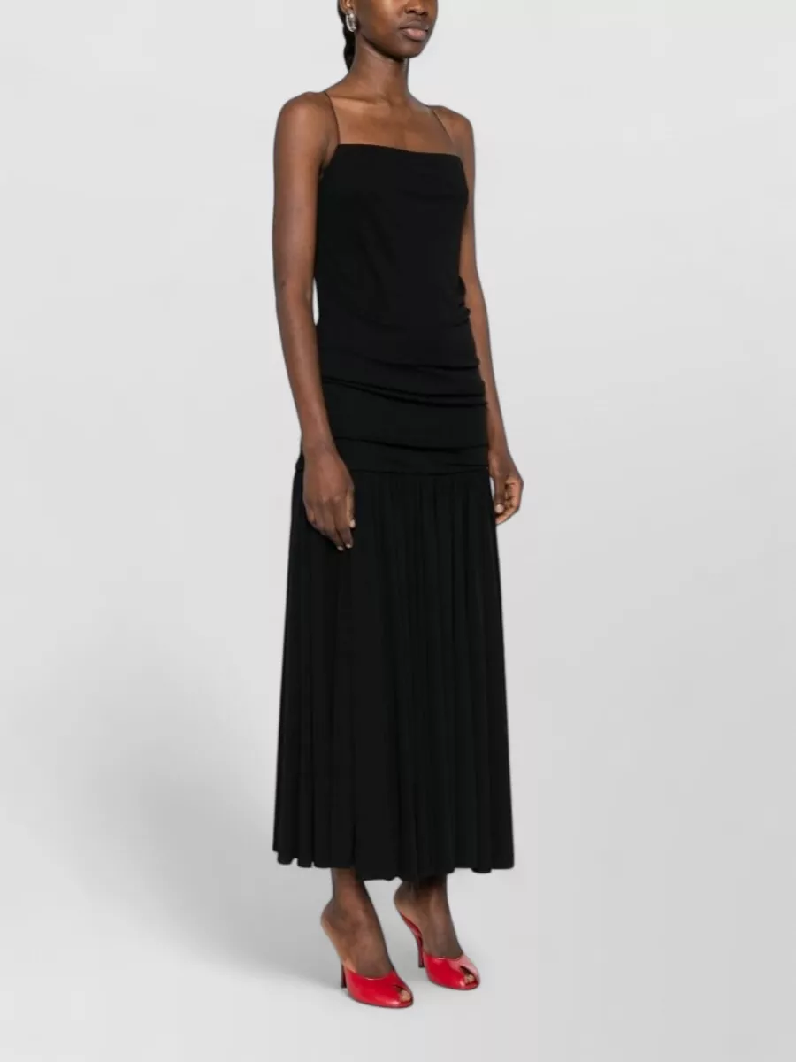 Jacquemus Abiha Dress Long Pleated Open Back