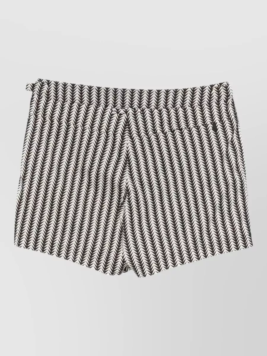 Tom Ford Geometric Print Compact Popeline Swim Shorts