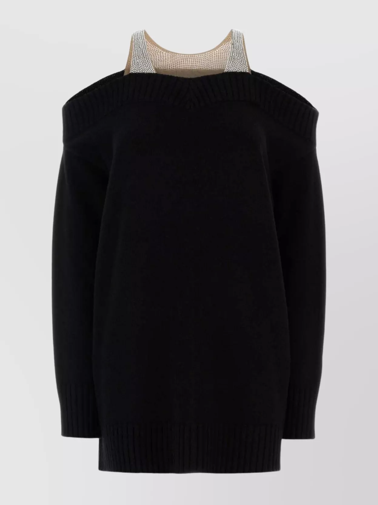 Giuseppe Di Morabito Oversized Knit Sweater Off-the-shoulder Style In Multi