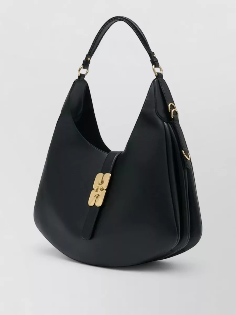 Ganni Kat Large Leather Shoulder Bag