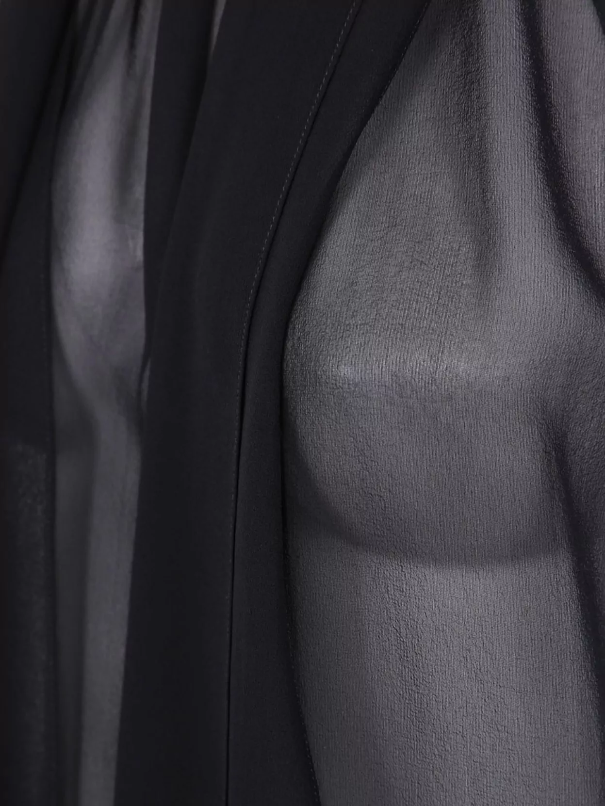 Tom Ford Halterneck sheer scarf detail sleeveless top | The