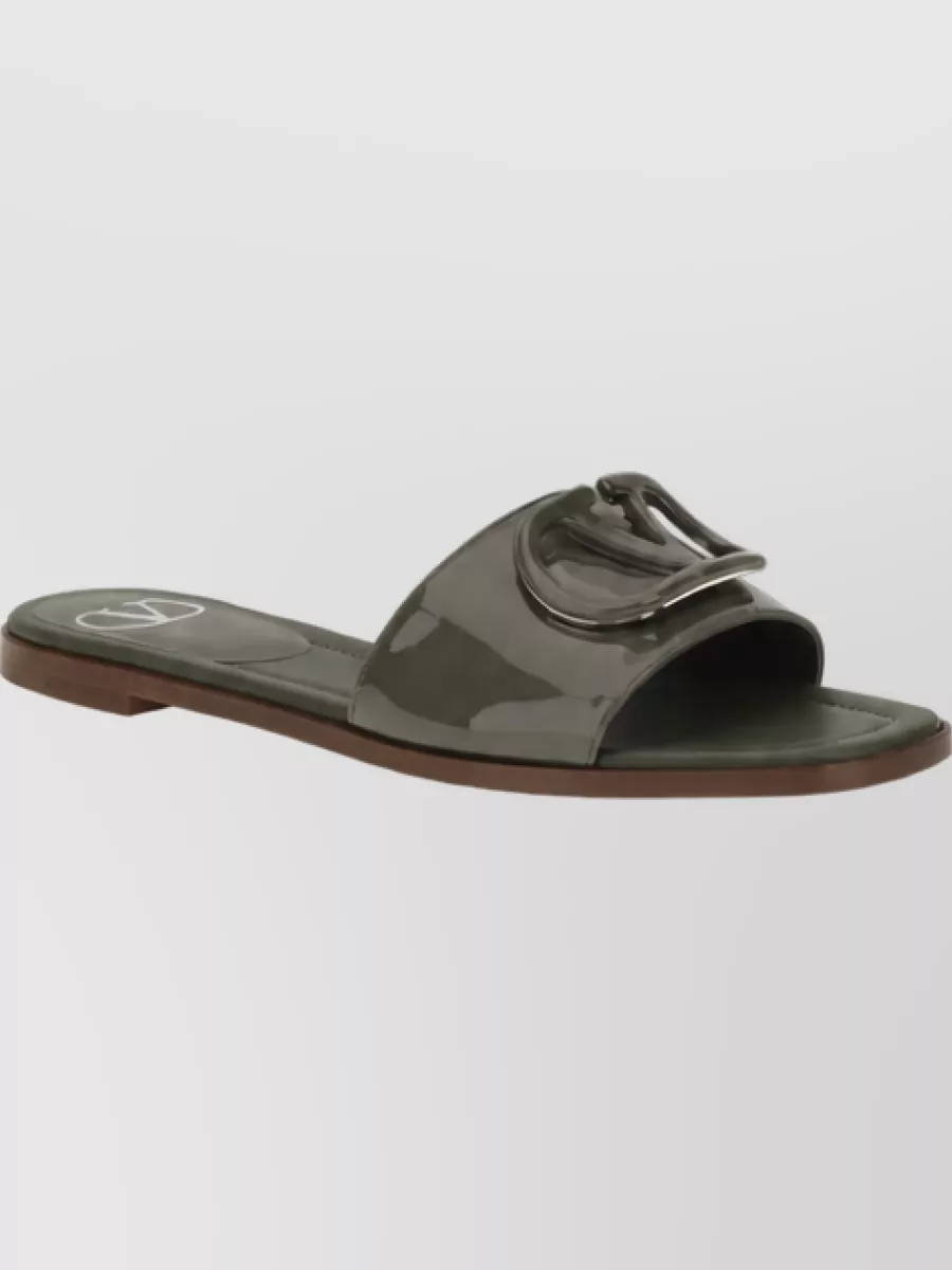 Valentino Garavani Leather Flat Slide Mules