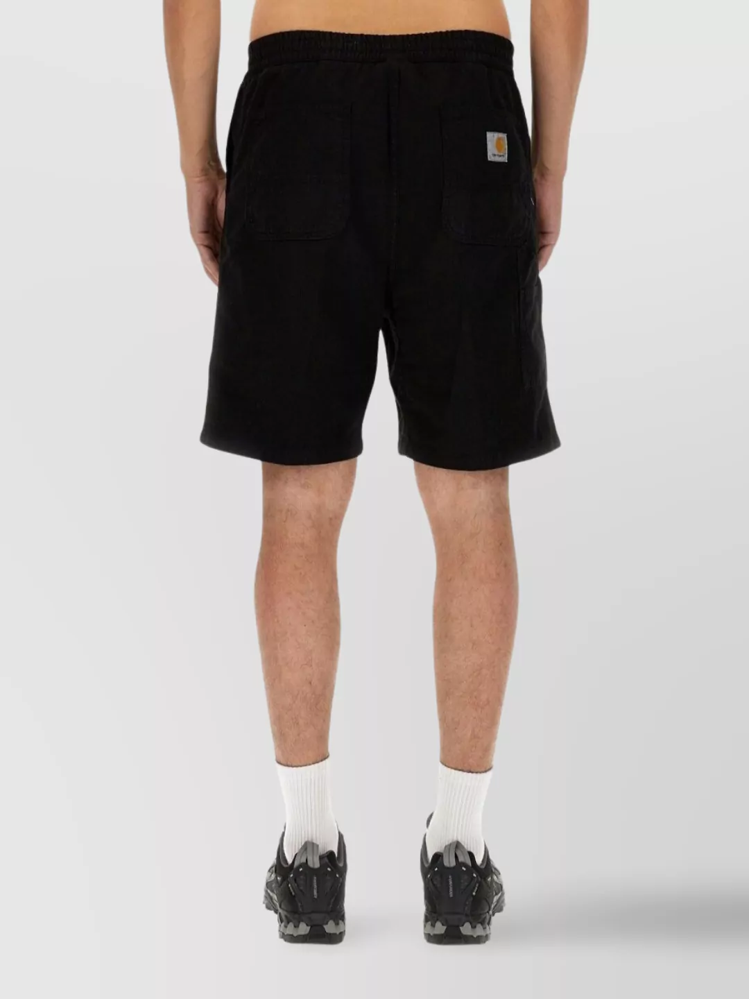 Carhartt Flint Shorts With Back And Side Pockets In Black