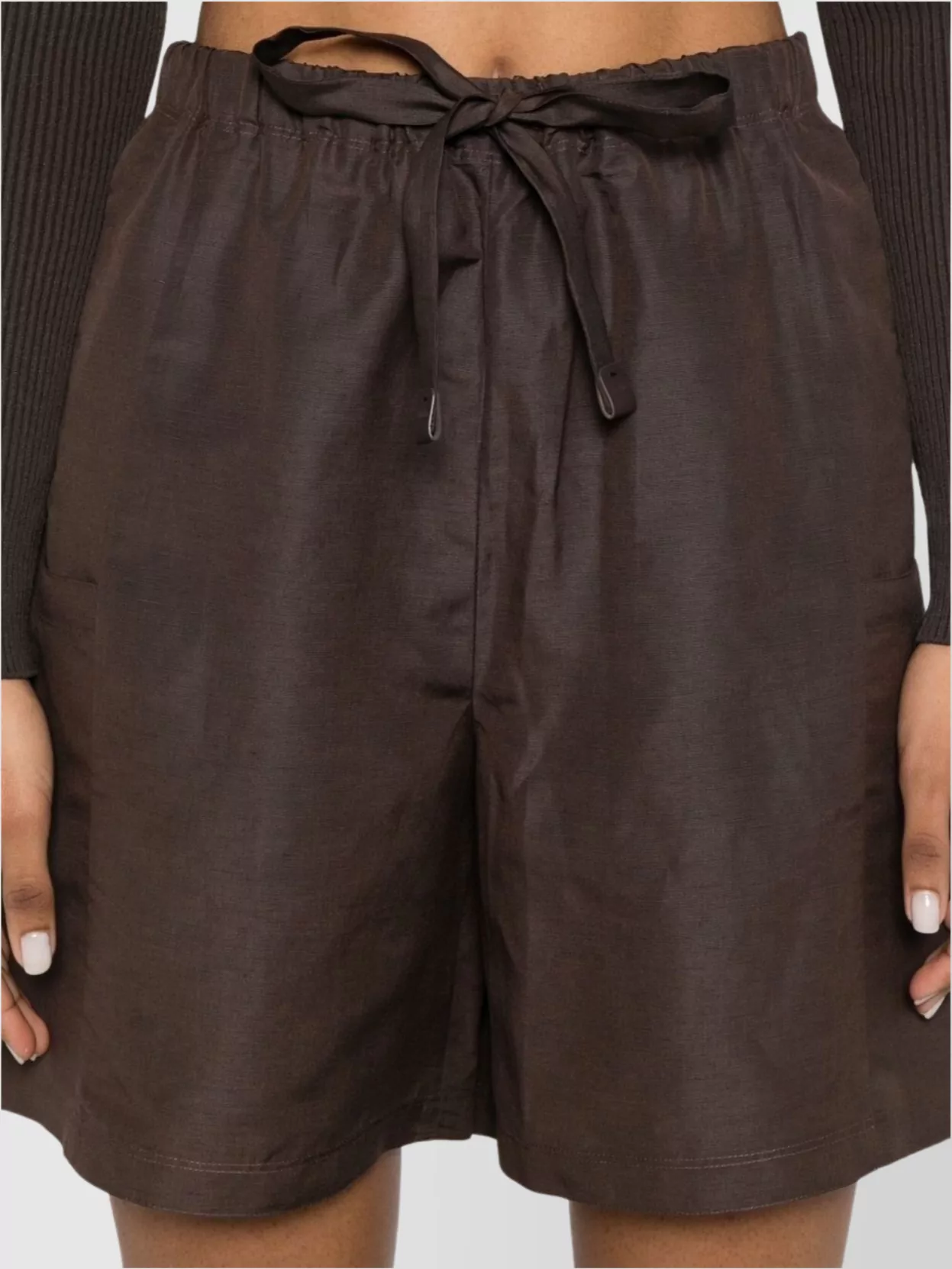 Max Mara Linen And Silk Blend Shorts