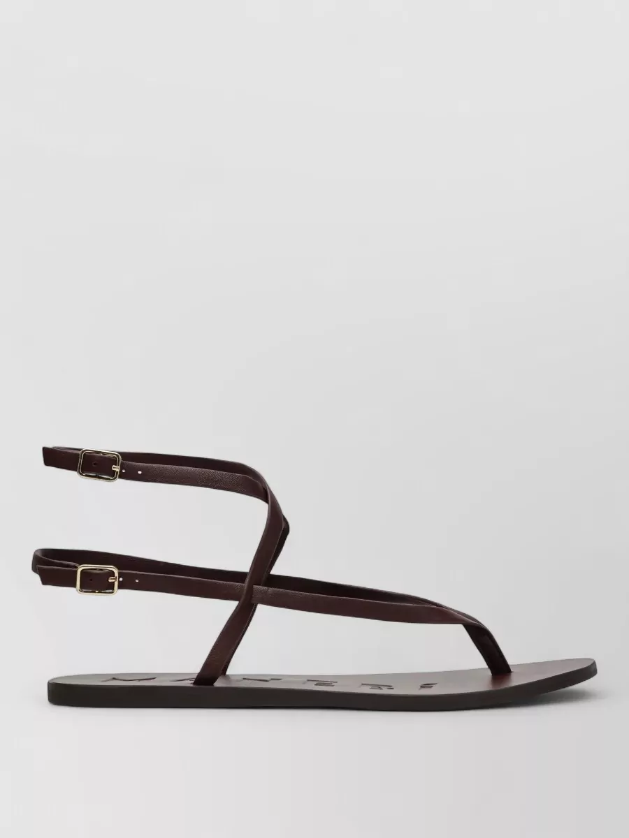 Manebi leather thong sandals
