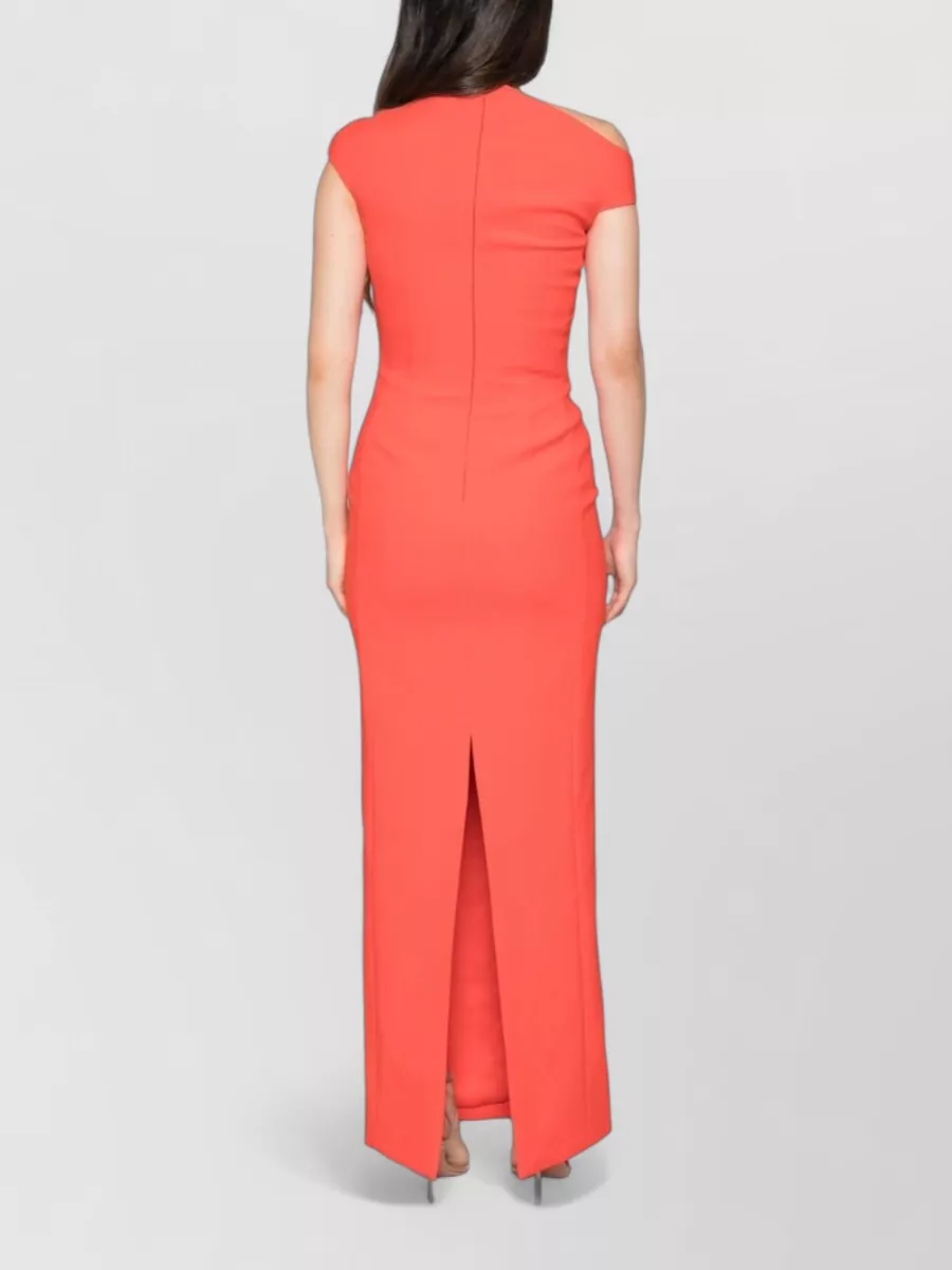 Solace London Asymmetric High-Neck Sleeveless Maxi Dress