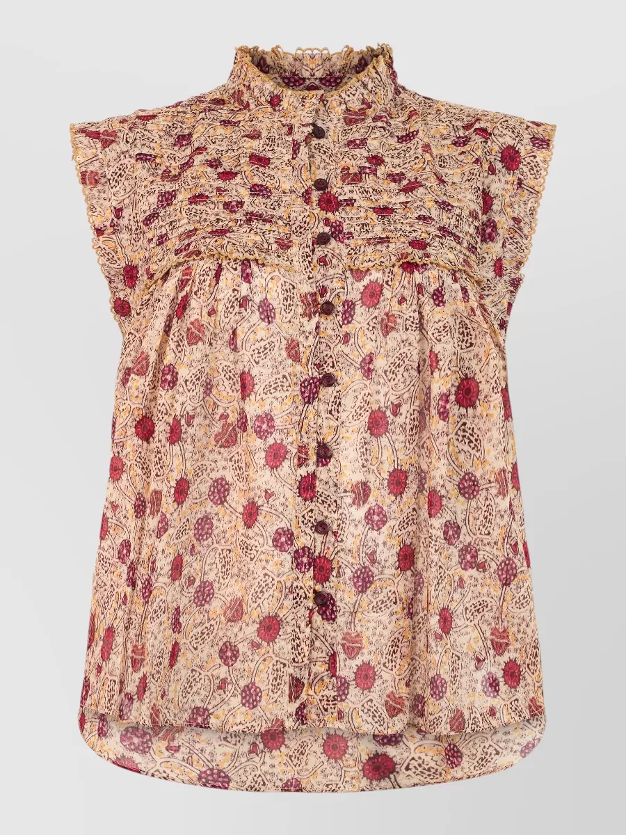 Isabel Marant Etoile Floral-Print Short-Sleeve Shirt