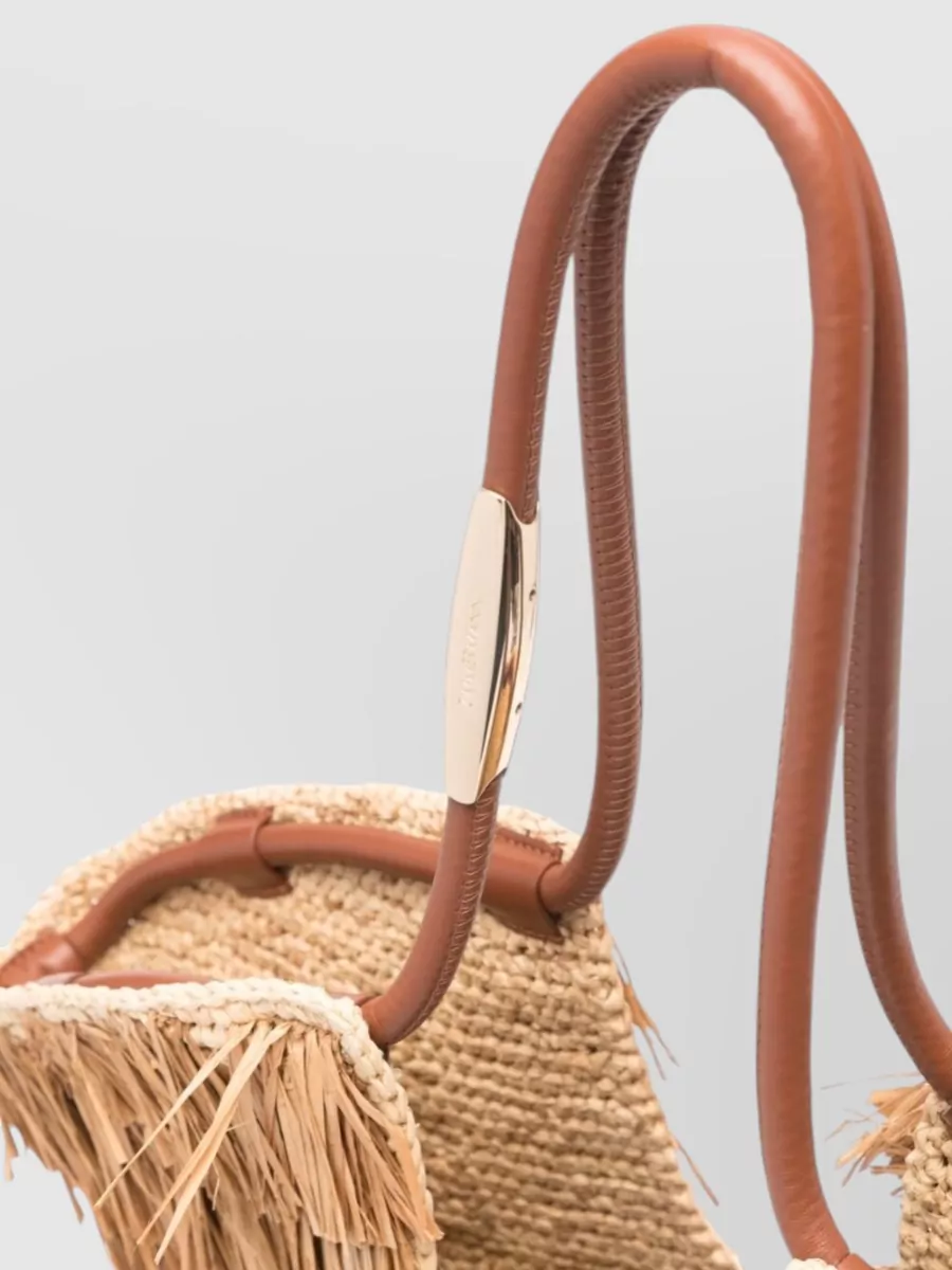 Zimmermann Goldentime Medium Tote Bag Woven Fringe