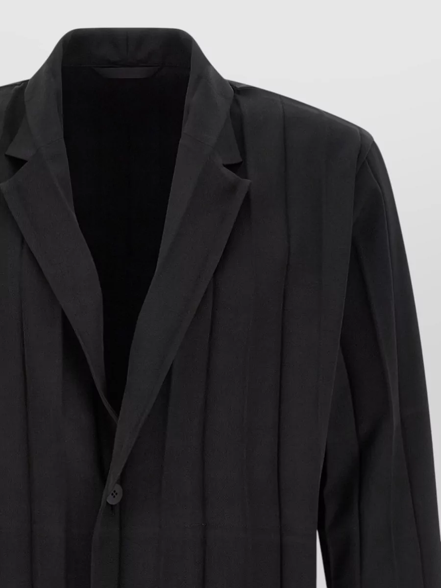 Homme Plisse Issey Miyake Pleated Single-Breasted Blazer