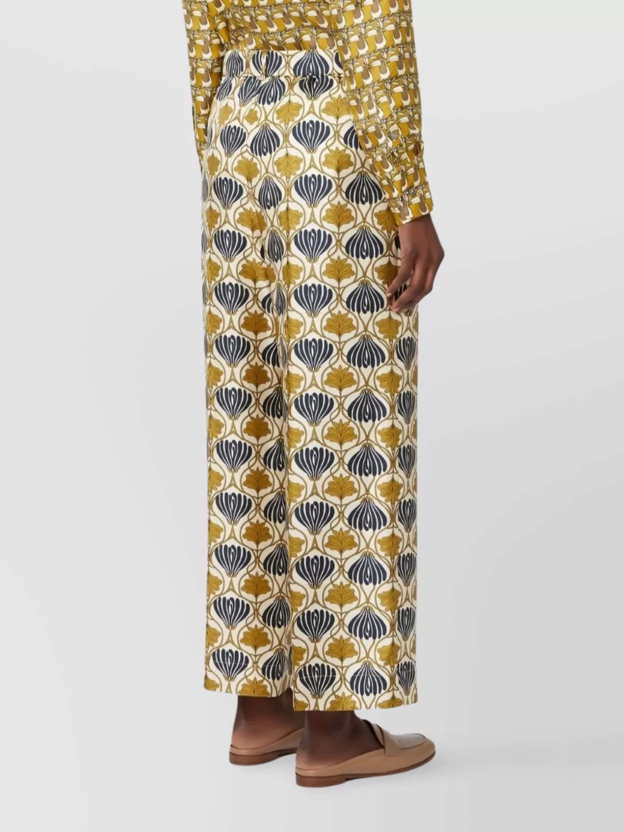 Max Mara Trousers Featuring All-over Print In Neutral