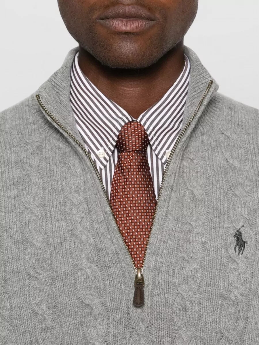 Polo Ralph Lauren Cable-Knit Wool-Cashmere Quarter-Zip Jumper