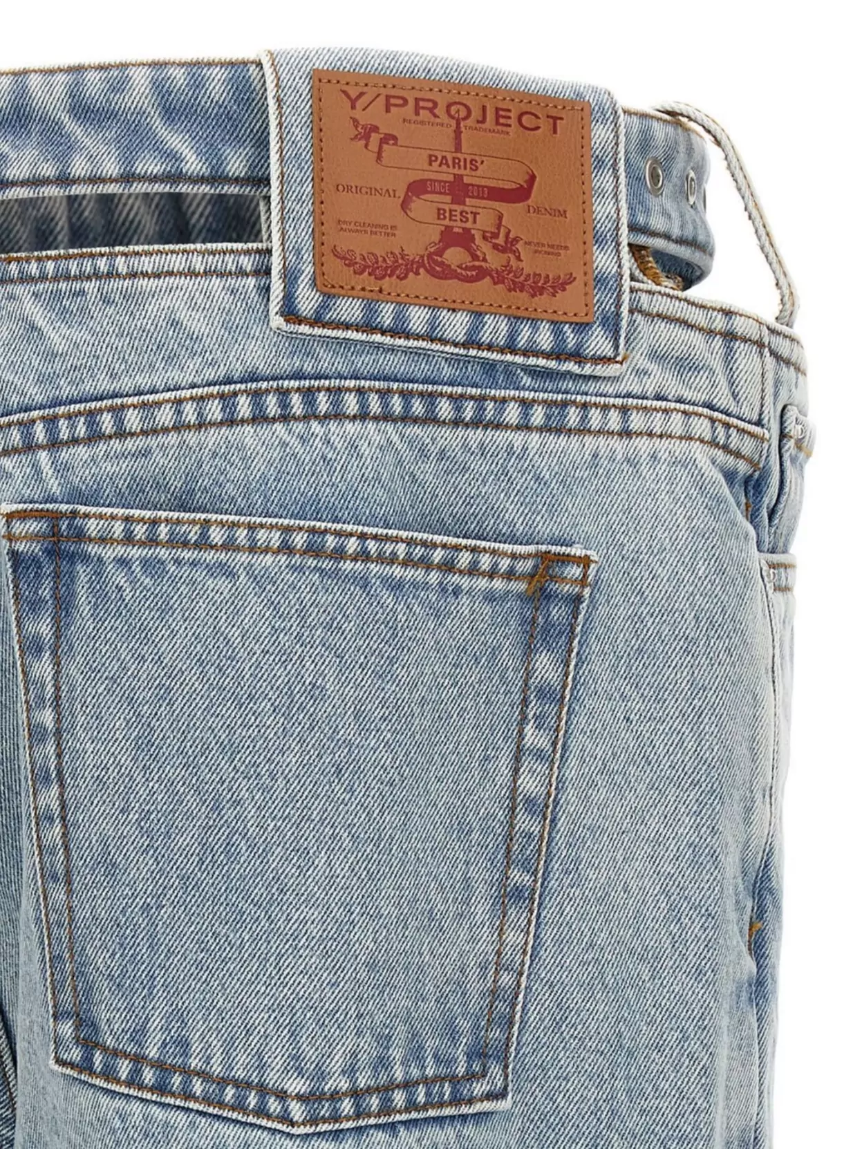 Y/Project Tailored Belted Jeans With Back Pockets