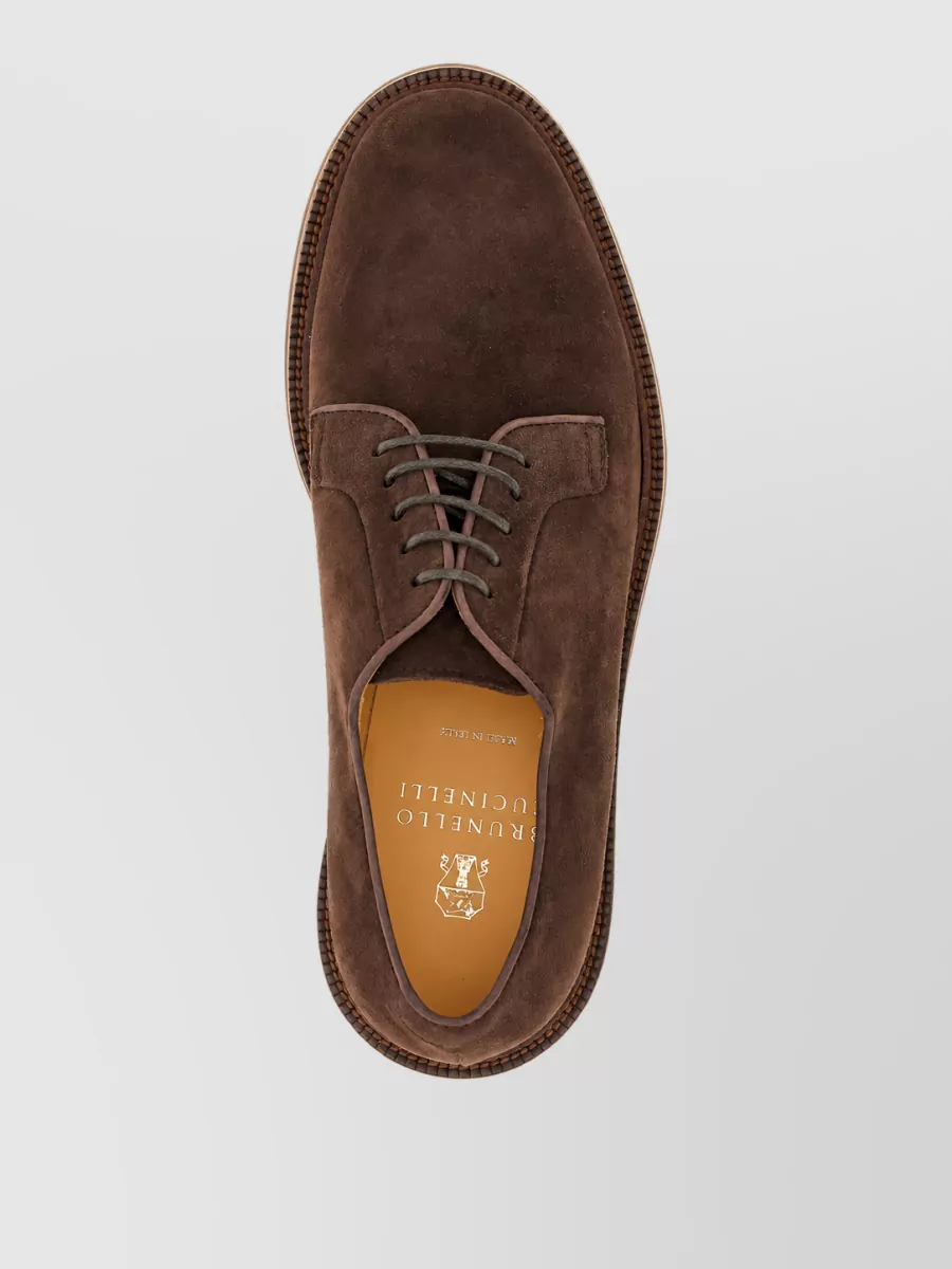 Brunello Cucinelli Suede Derby Shoes